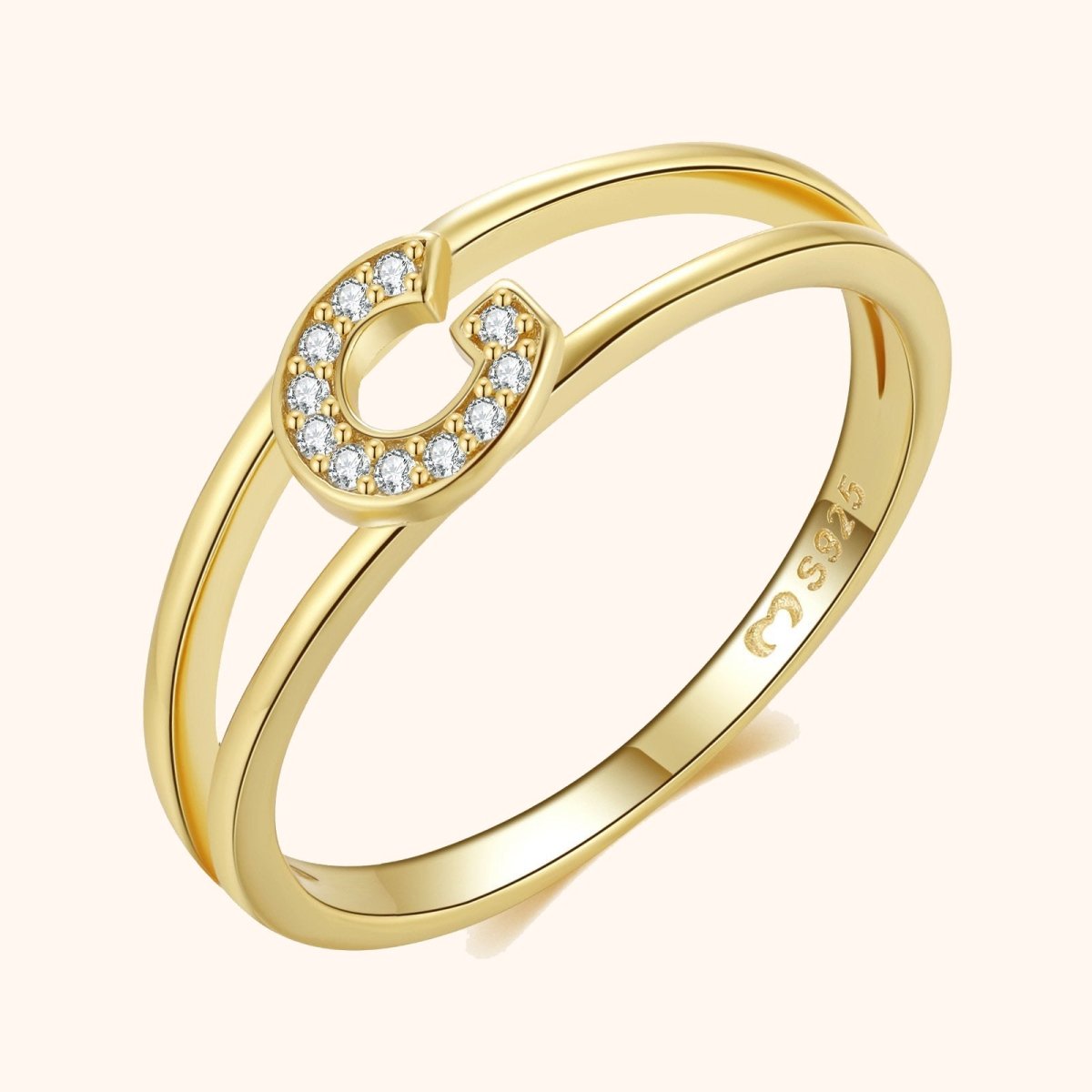 Bague Initiales Dorées - LaMaisonDesBijoux