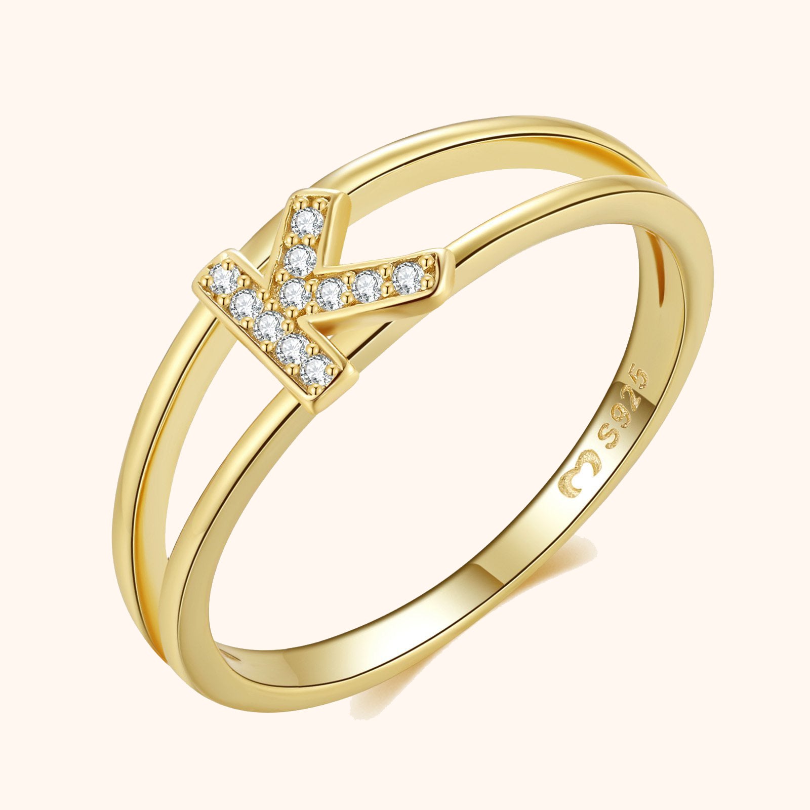 Bague Initiales Dorées - LaMaisonDesBijoux