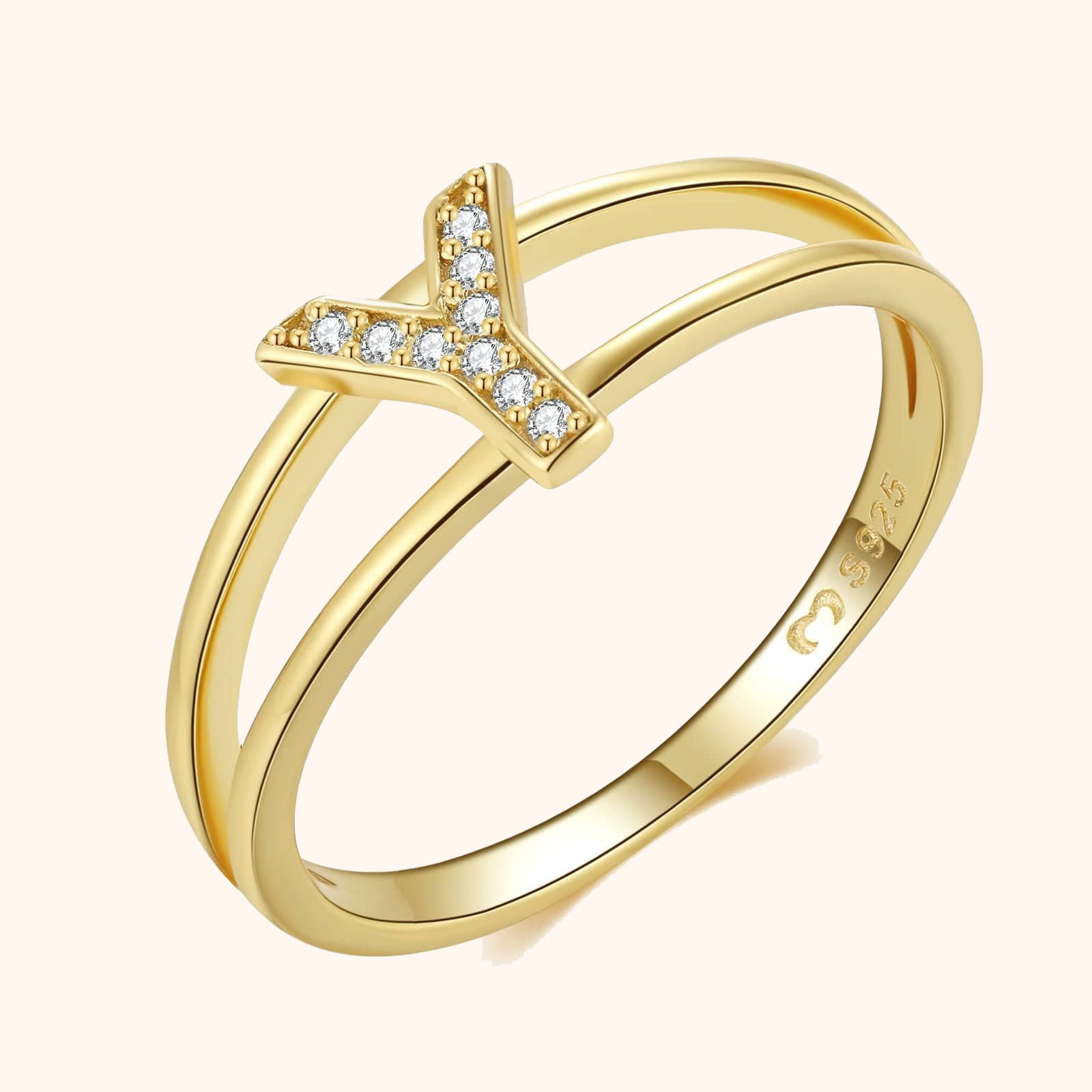 Bague Initiales Dorées - LaMaisonDesBijoux