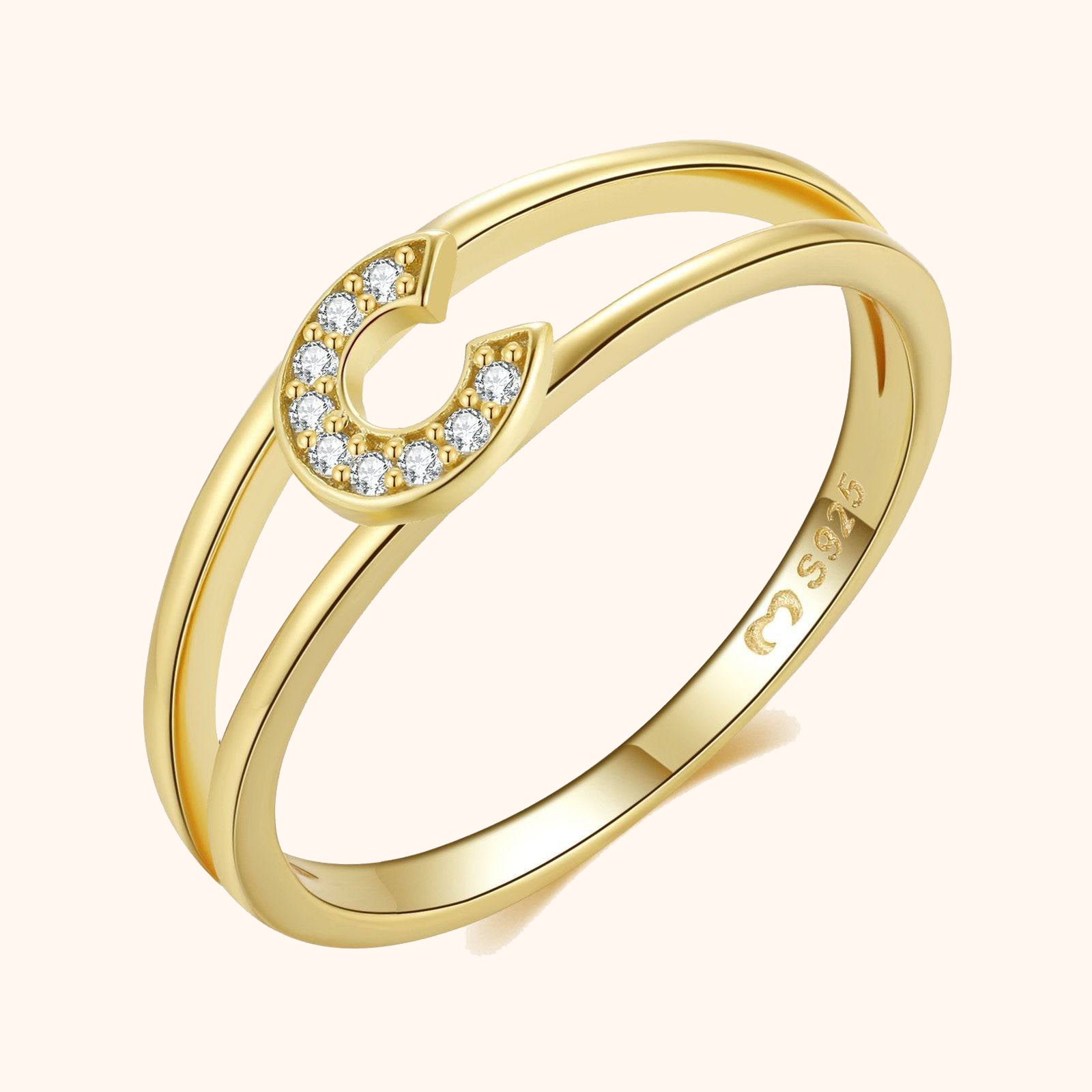 Bague Initiales Dorées - LaMaisonDesBijoux