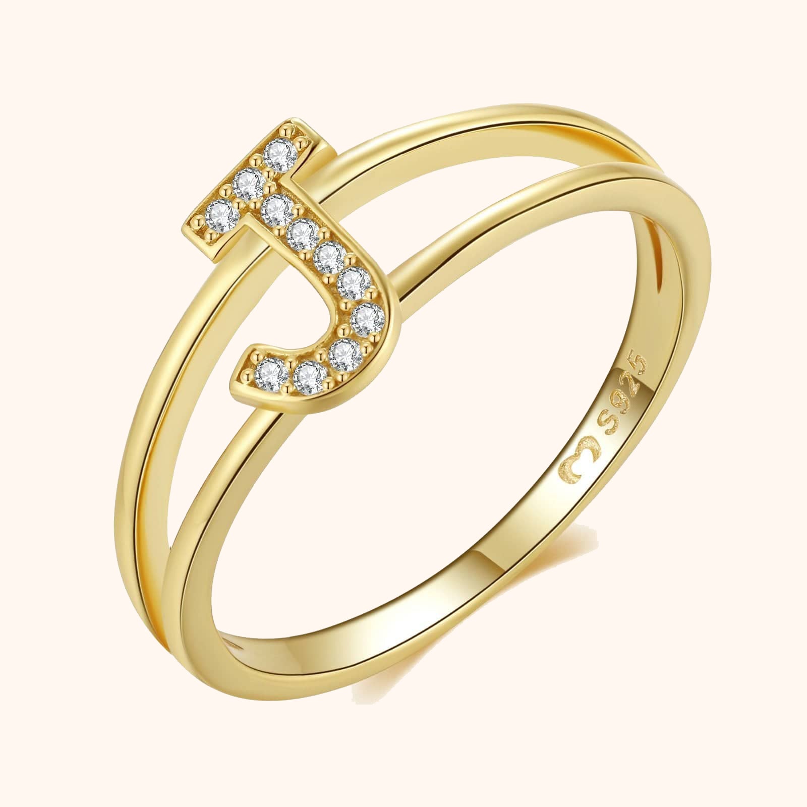 Bague Initiales Dorées - LaMaisonDesBijoux