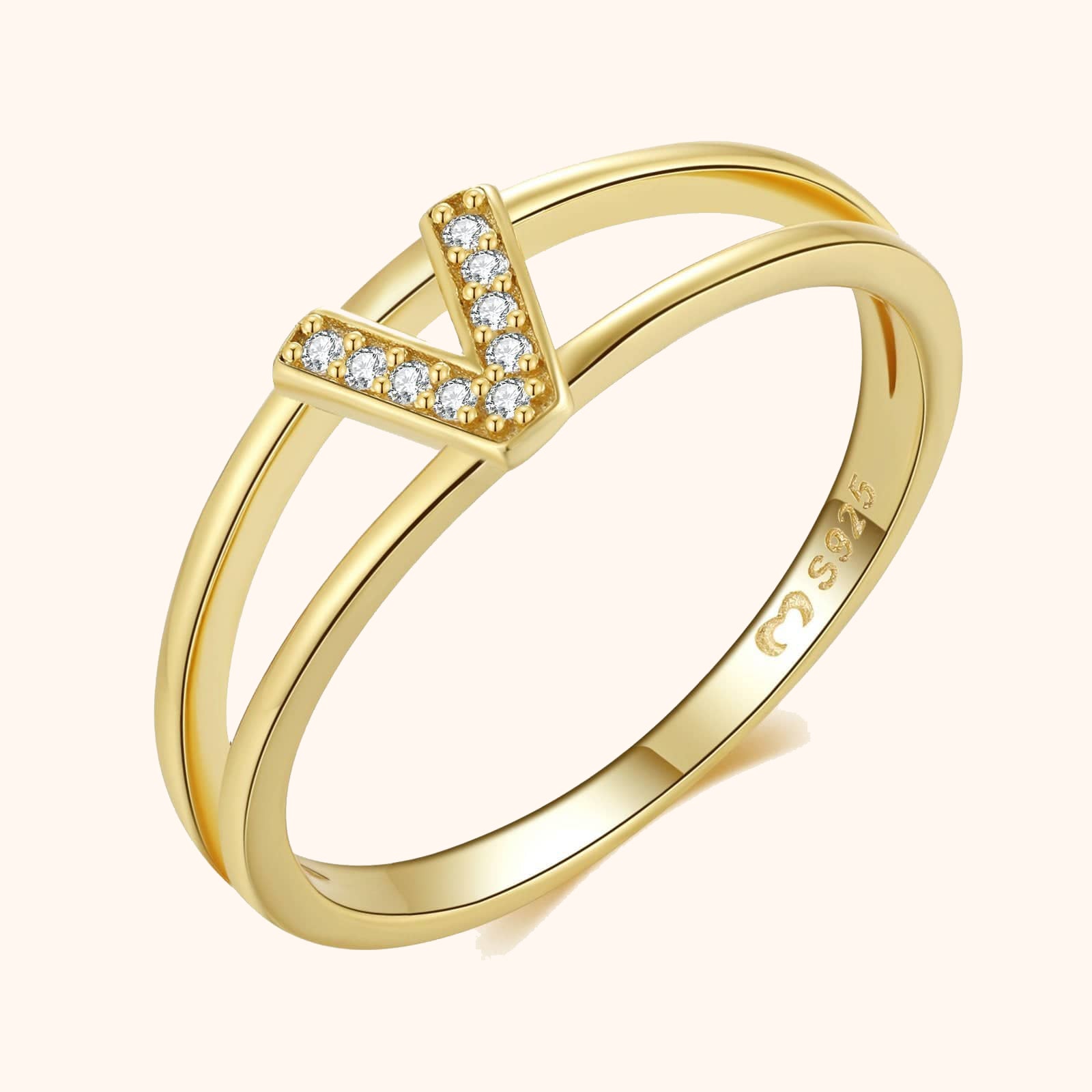 Bague Initiales Dorées - LaMaisonDesBijoux