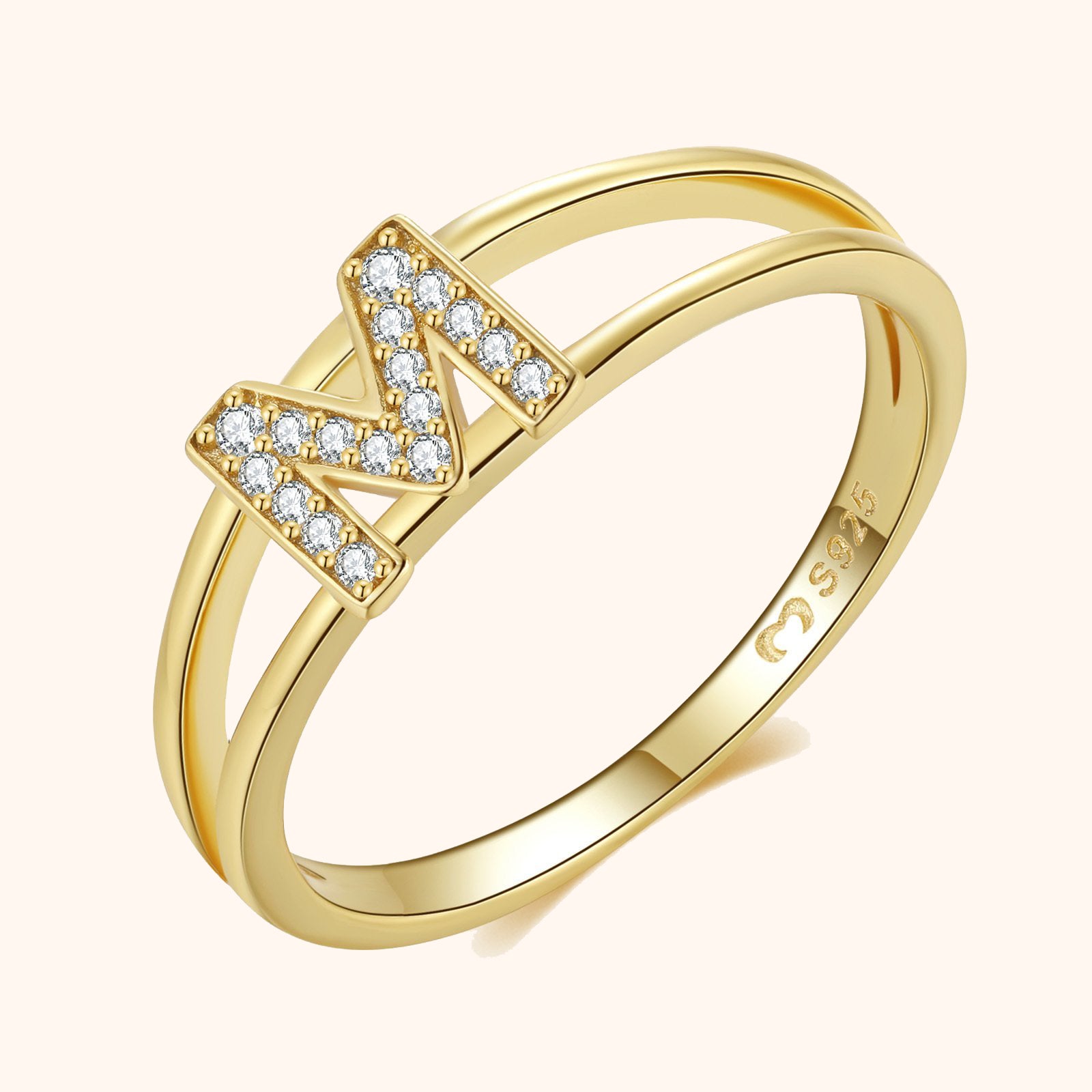 Bague Initiales Dorées - LaMaisonDesBijoux