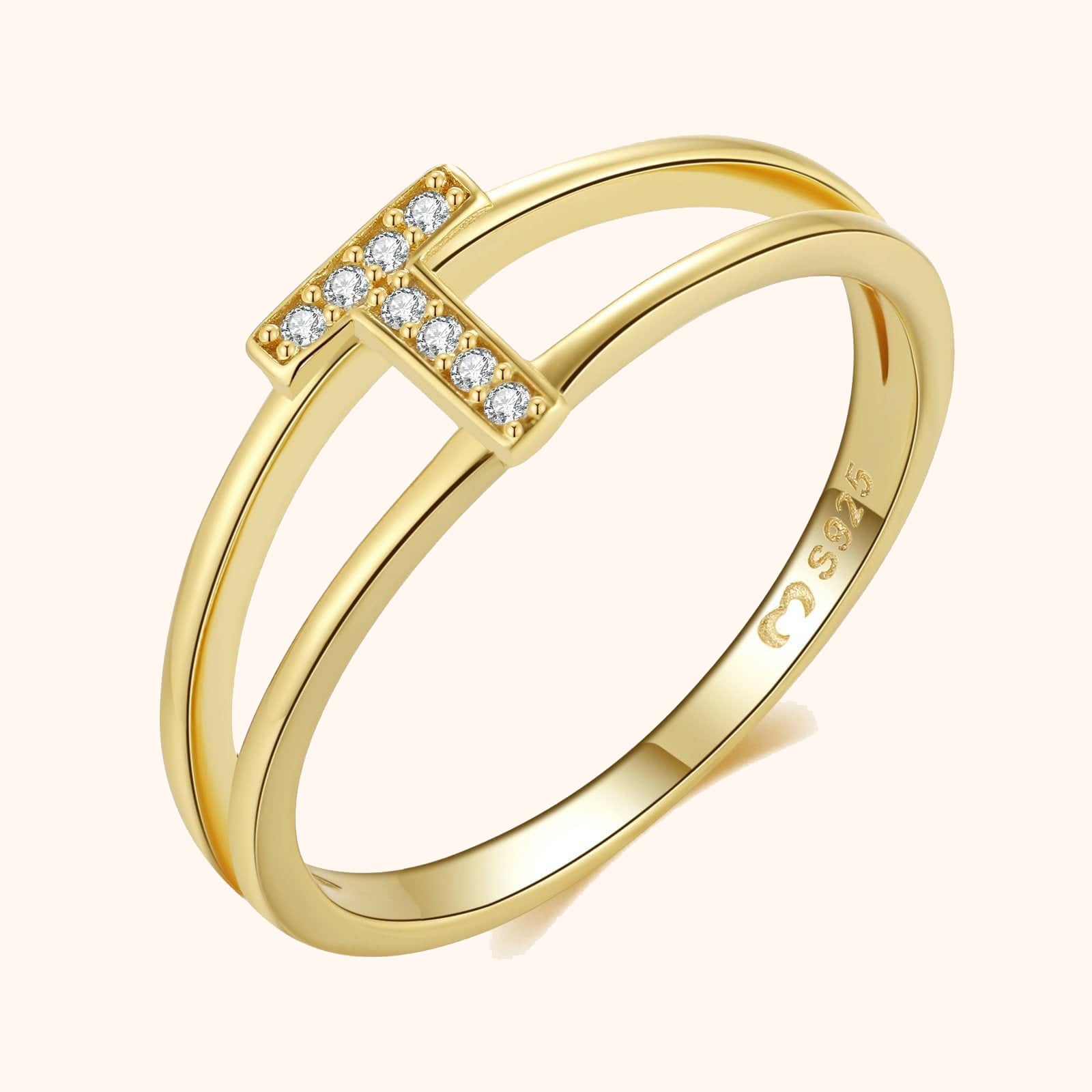 Bague Initiales Dorées - LaMaisonDesBijoux