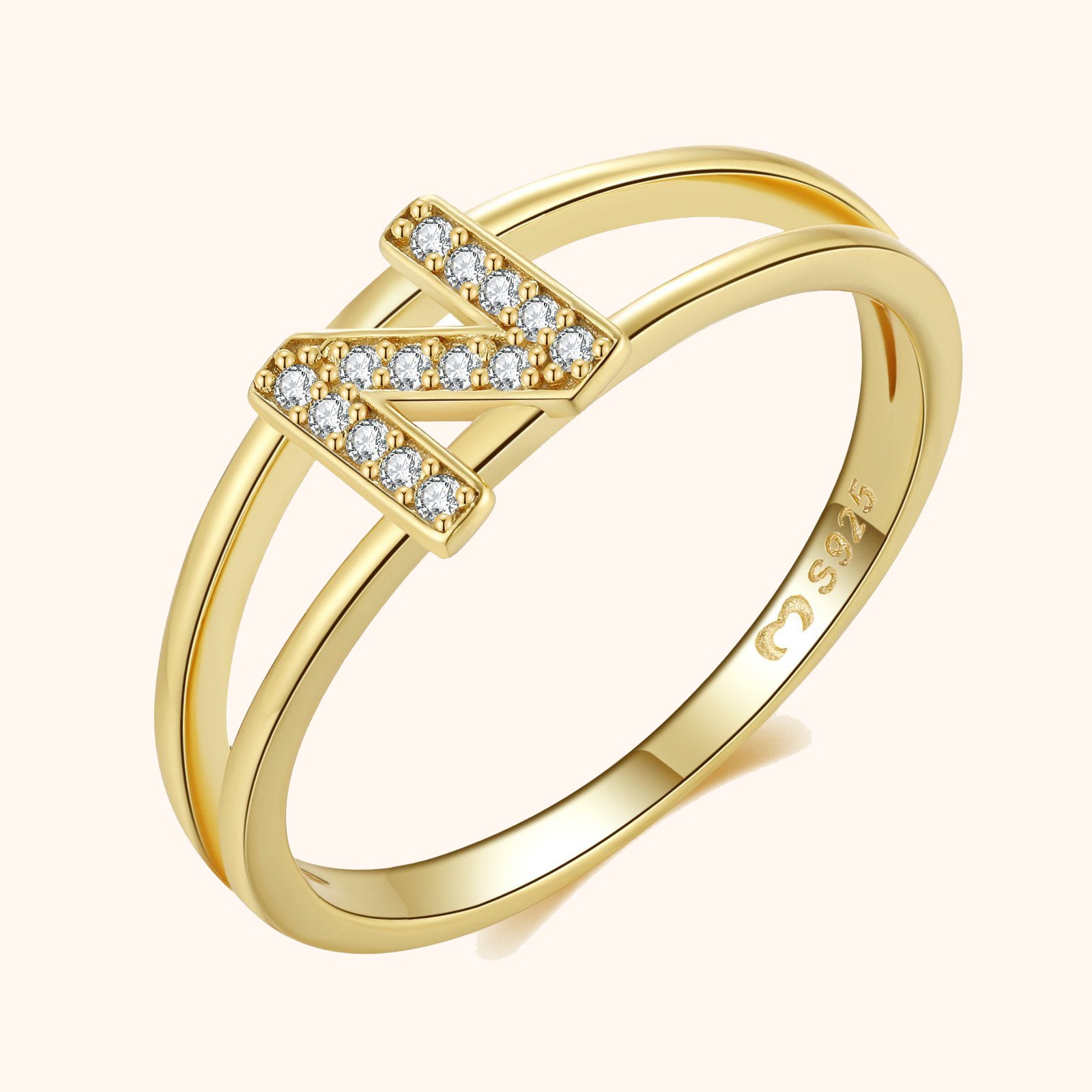 Bague Initiales Dorées - LaMaisonDesBijoux