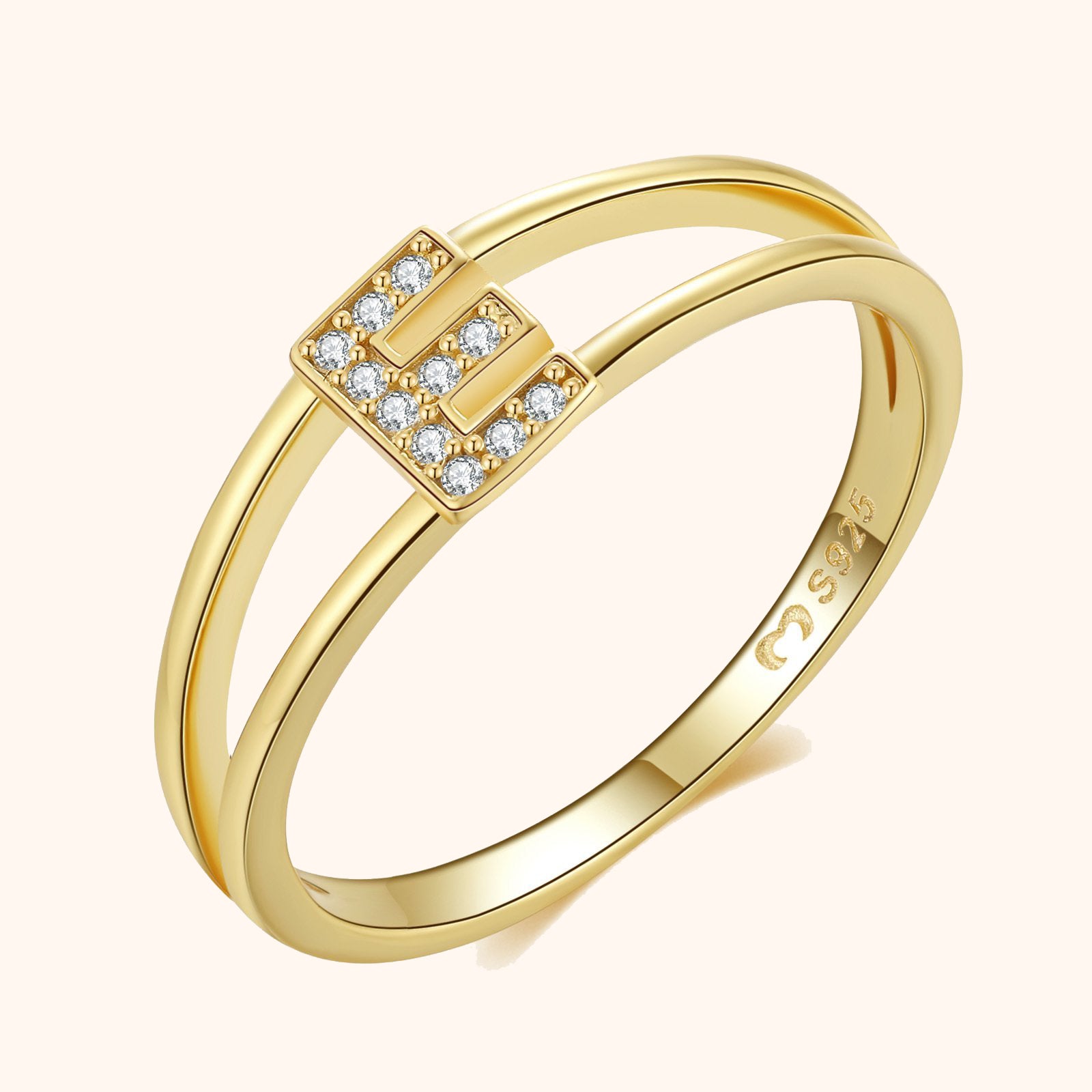 Bague Initiales Dorées - LaMaisonDesBijoux