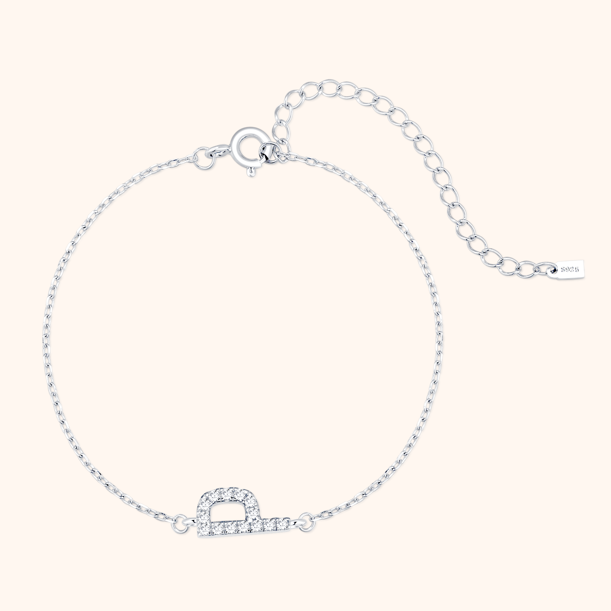 Bracelet Lettres Brillantes Alpha - LaMaisonDesBijoux