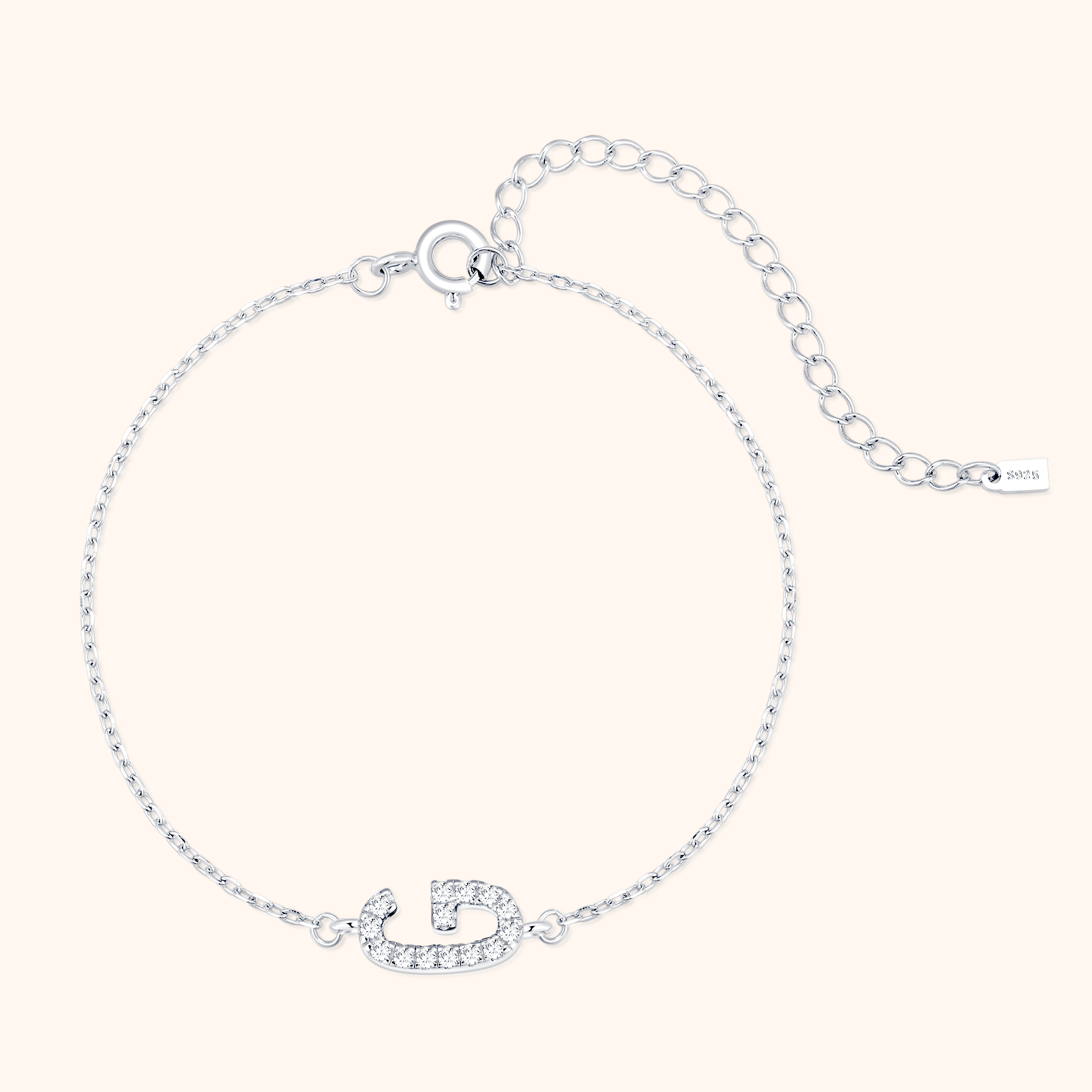 Bracelet Lettres Brillantes Alpha - LaMaisonDesBijoux