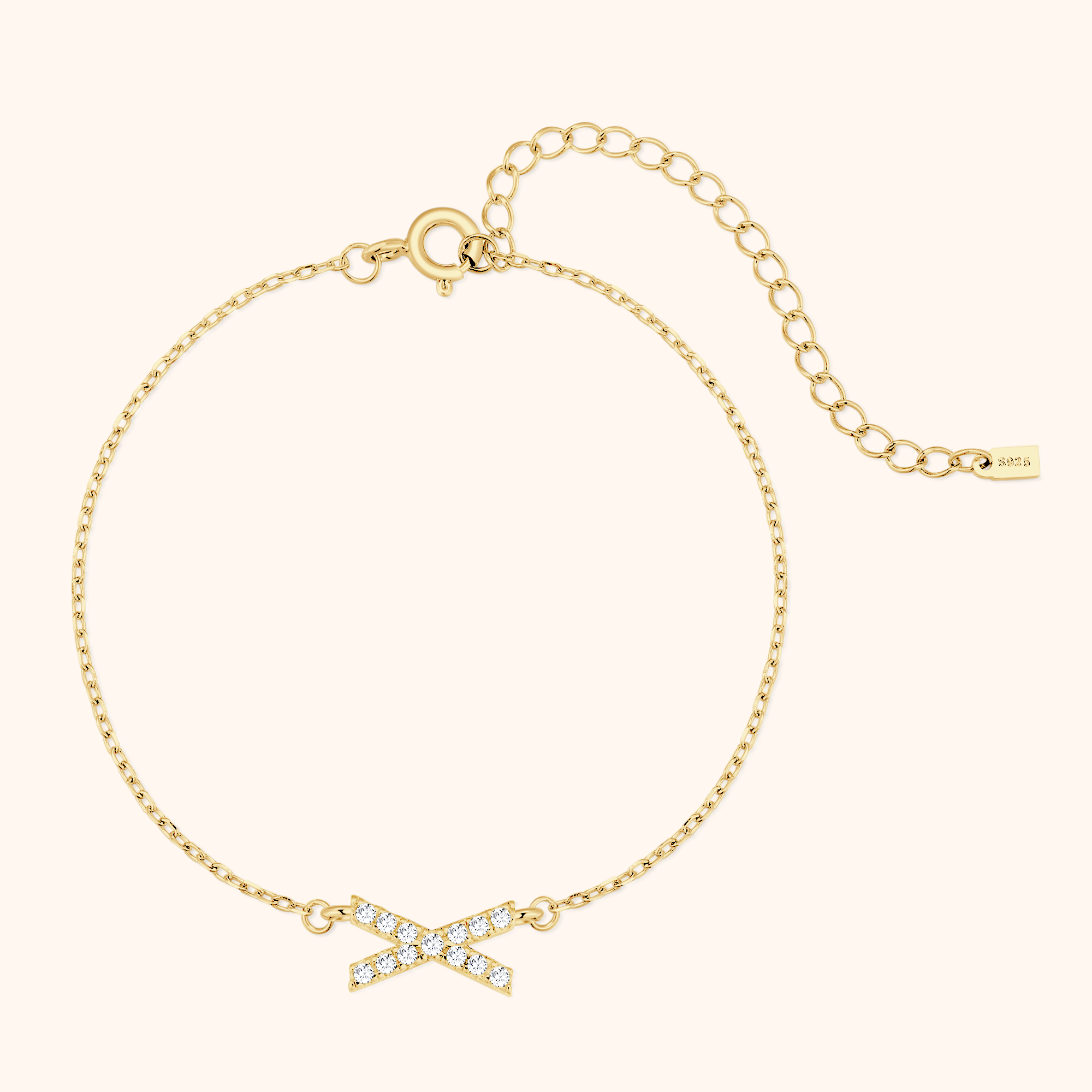 Bracelet Lettres Brillantes Alpha - LaMaisonDesBijoux