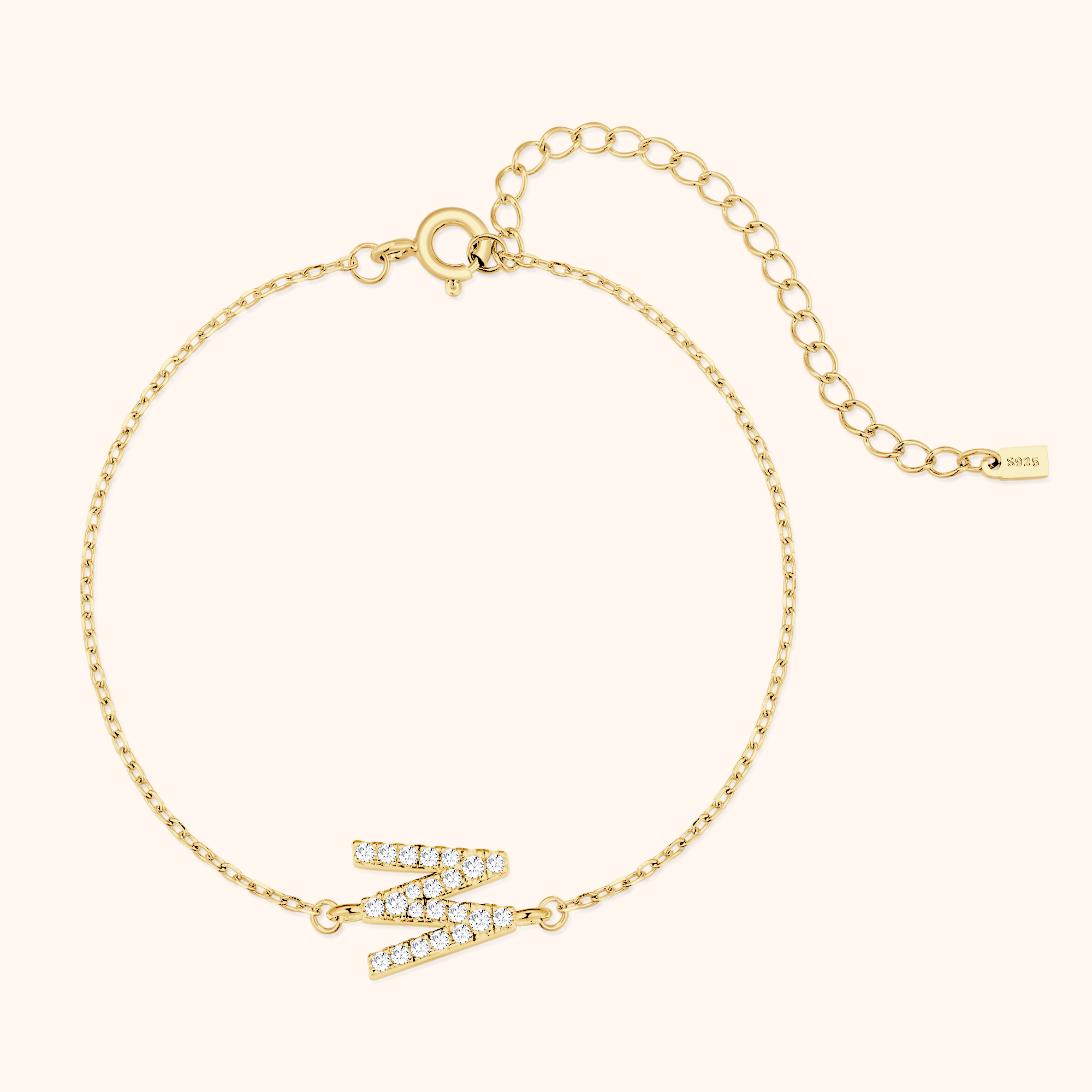 Bracelet Lettres Brillantes Alpha - LaMaisonDesBijoux