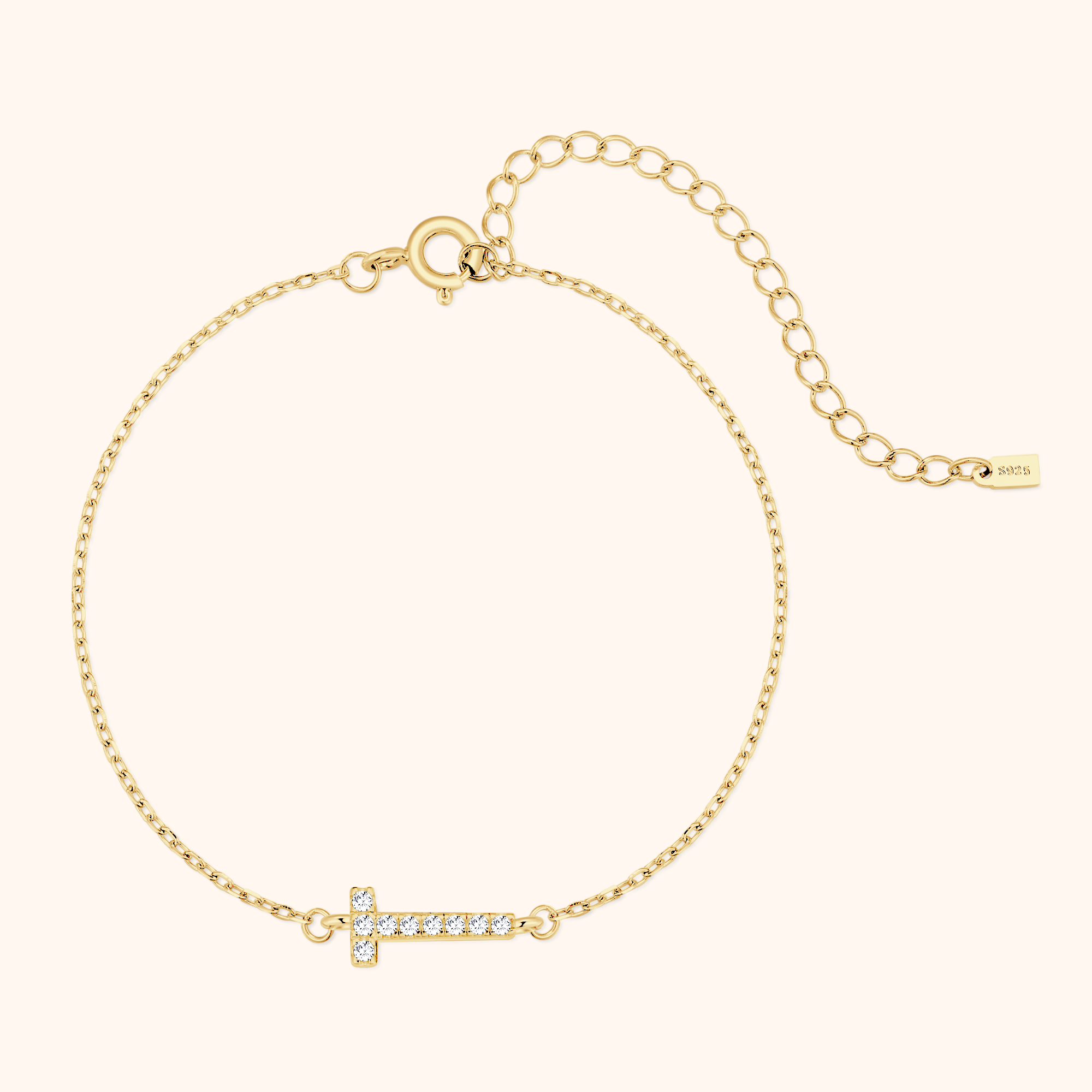 Bracelet Lettres Brillantes Alpha - LaMaisonDesBijoux