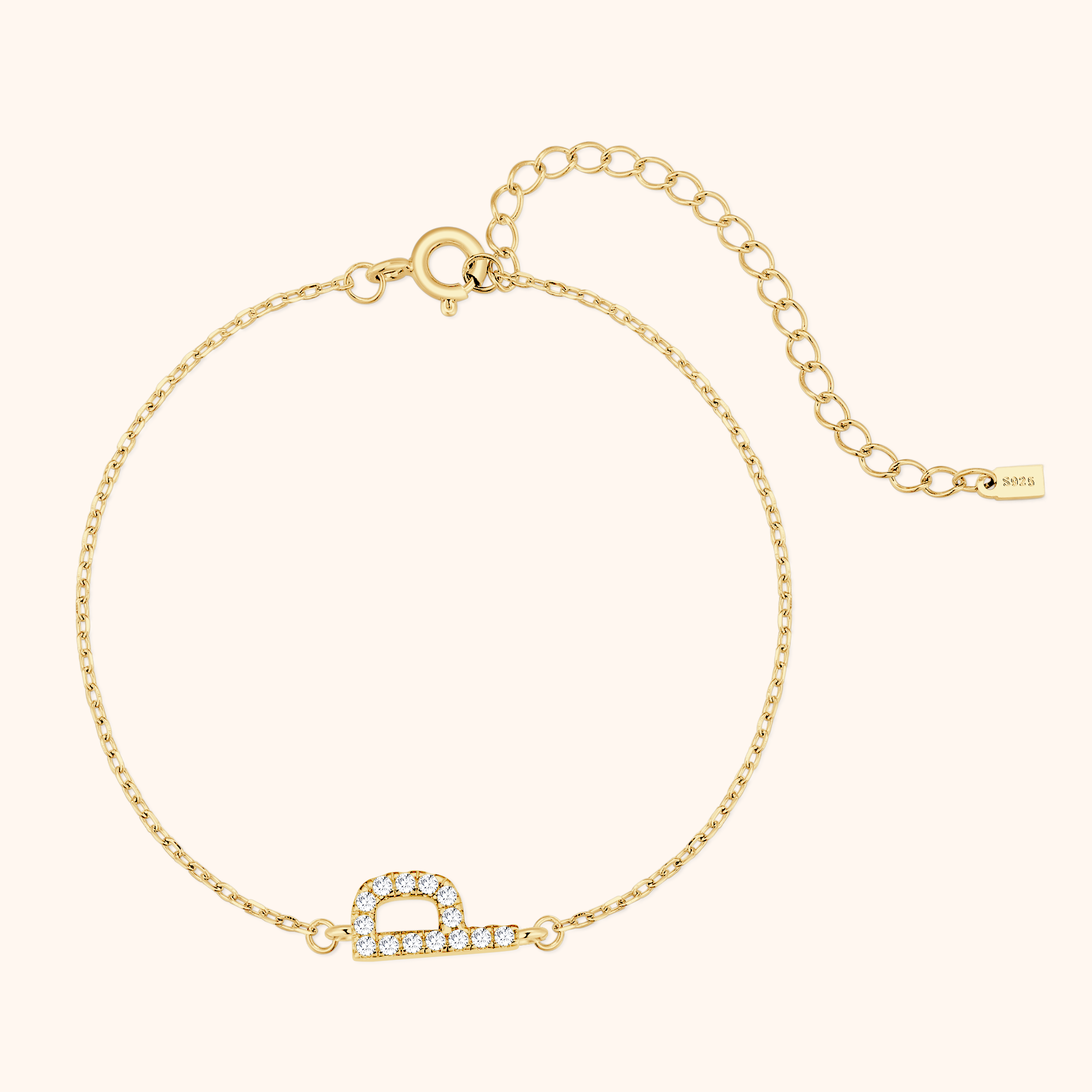 Bracelet Lettres Brillantes Alpha - LaMaisonDesBijoux