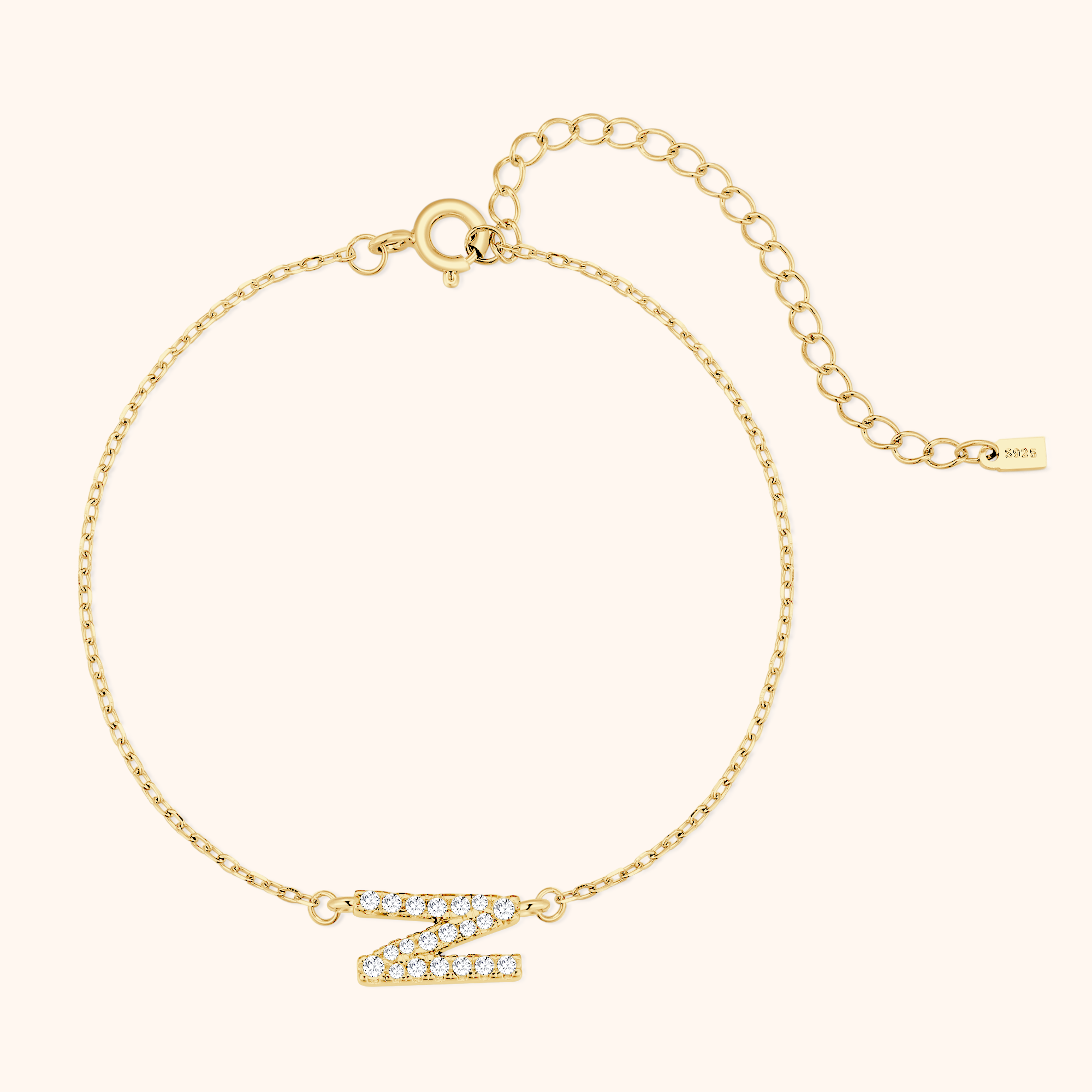 Bracelet Lettres Brillantes Alpha - LaMaisonDesBijoux