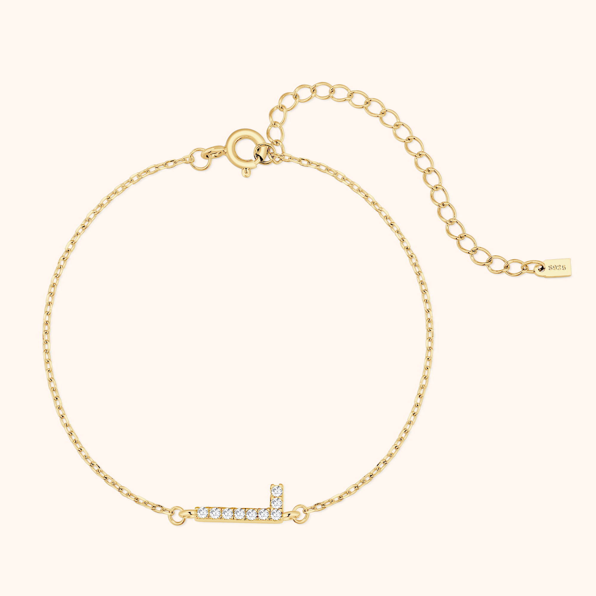 Bracelet Lettres Brillantes Alpha - LaMaisonDesBijoux