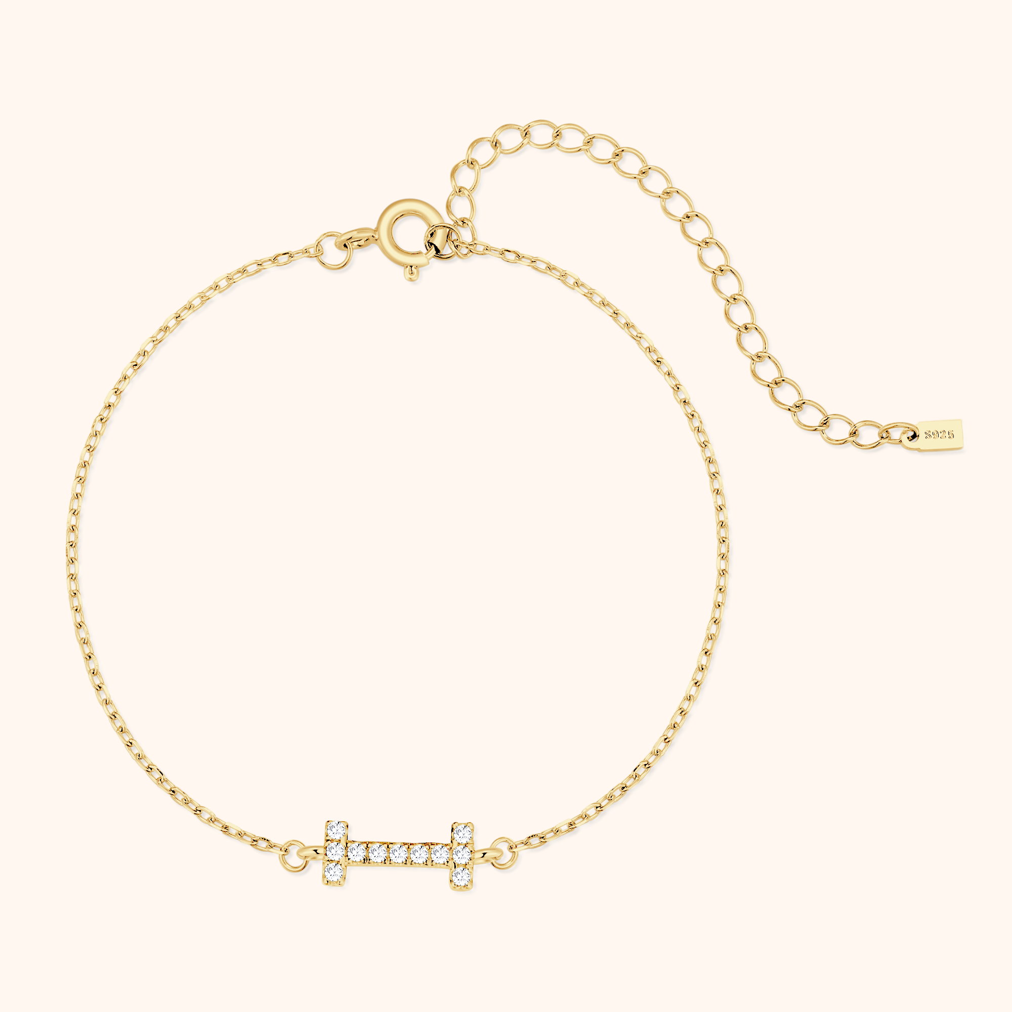 Bracelet Lettres Brillantes Alpha - LaMaisonDesBijoux