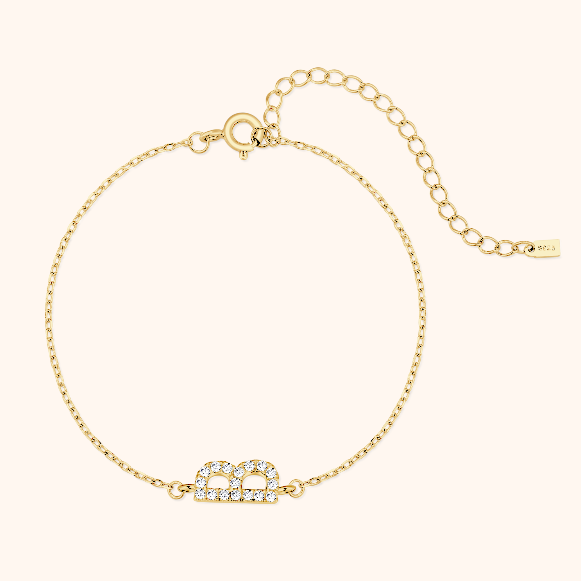 Bracelet Lettres Brillantes Alpha - LaMaisonDesBijoux