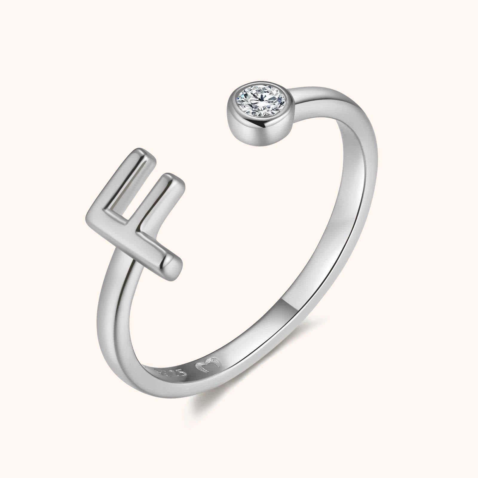 Bague Top Lettre - LaMaisonDesBijoux