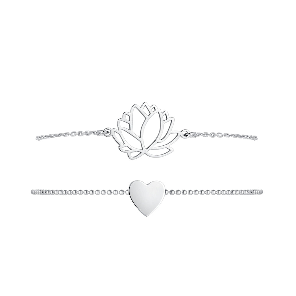 Bracelet "Lotus-Cœur" - LaMaisonDesBijoux