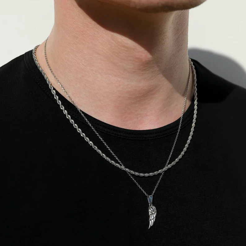 Collier Homme BRAVE "Aile" - LaMaisonDesBijoux
