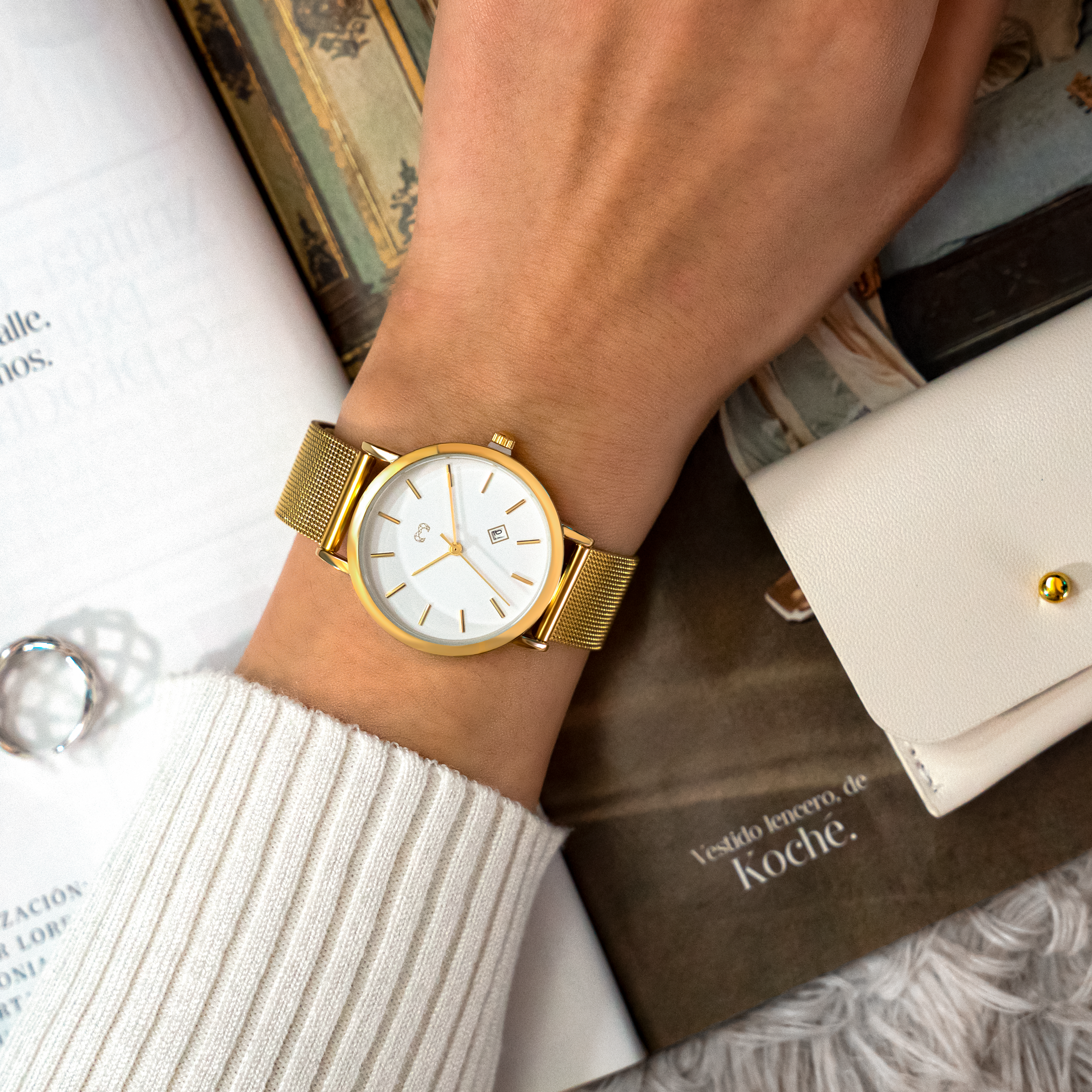Montre "Marseille" ~ Or Blanc - LaMaisonDesBijoux