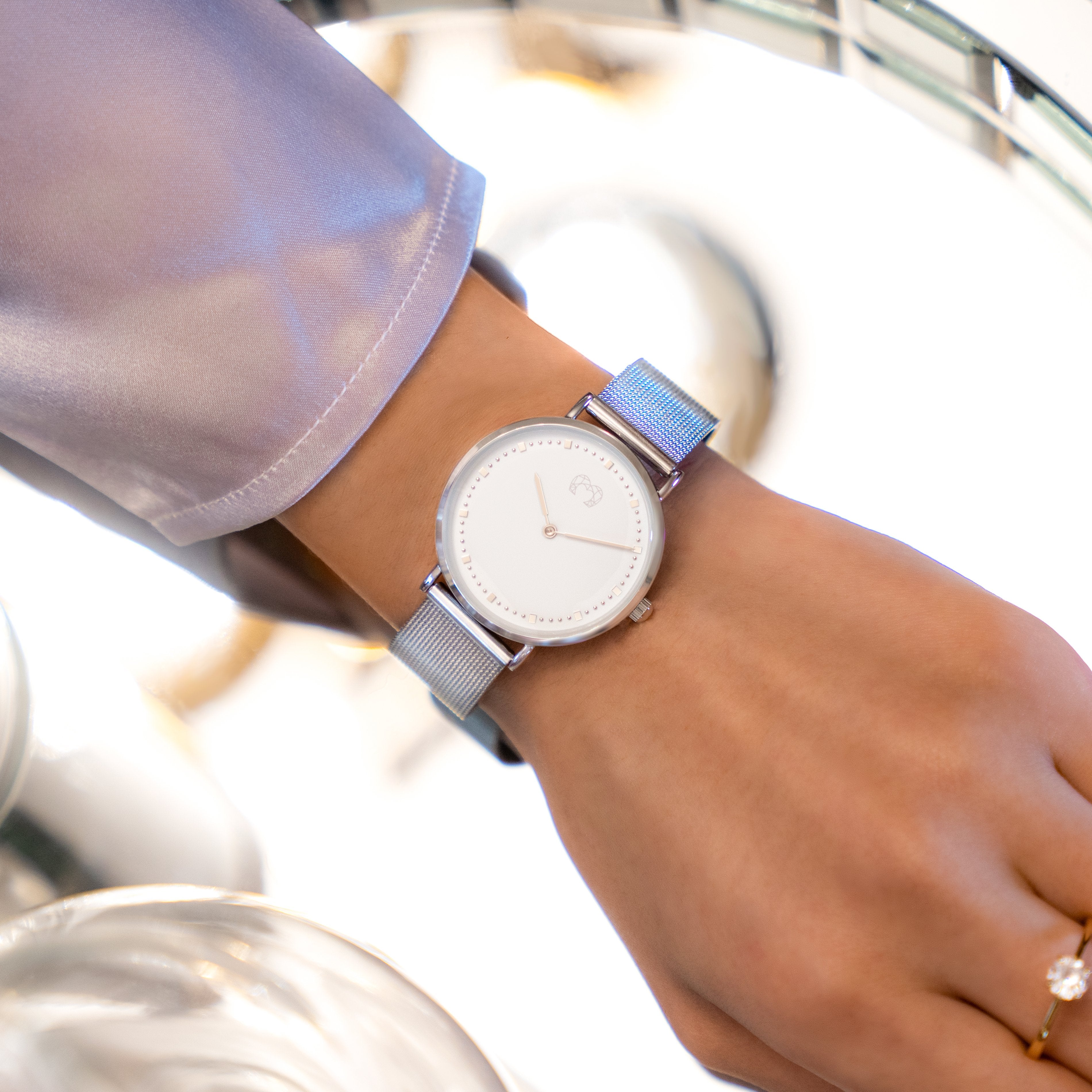 Montre "Juliette" ~ Argent Blanc - LaMaisonDesBijoux