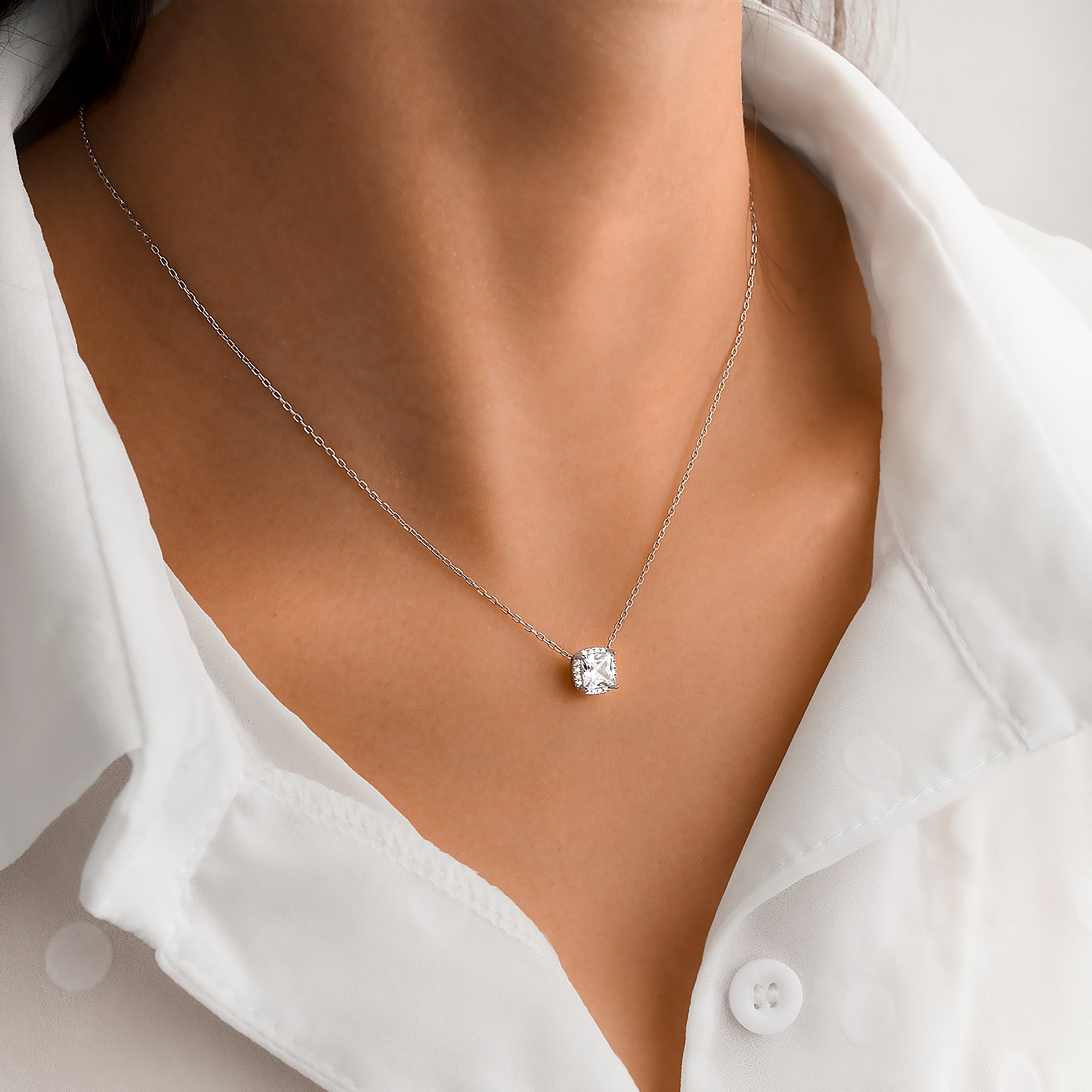 Collier "Zircone Carrée" - LaMaisonDesBijoux