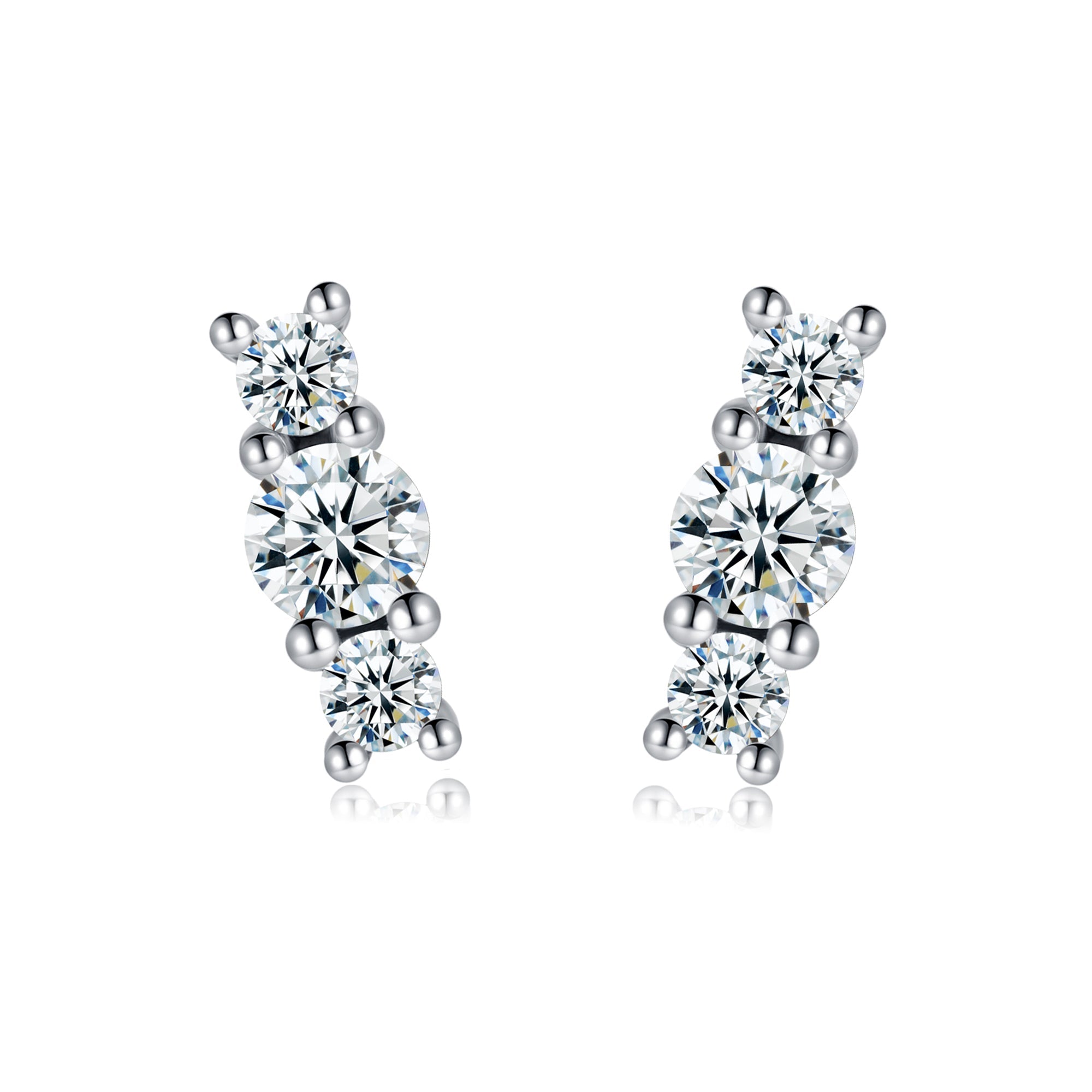 Boucles "Triple Zircone" - LaMaisonDesBijoux