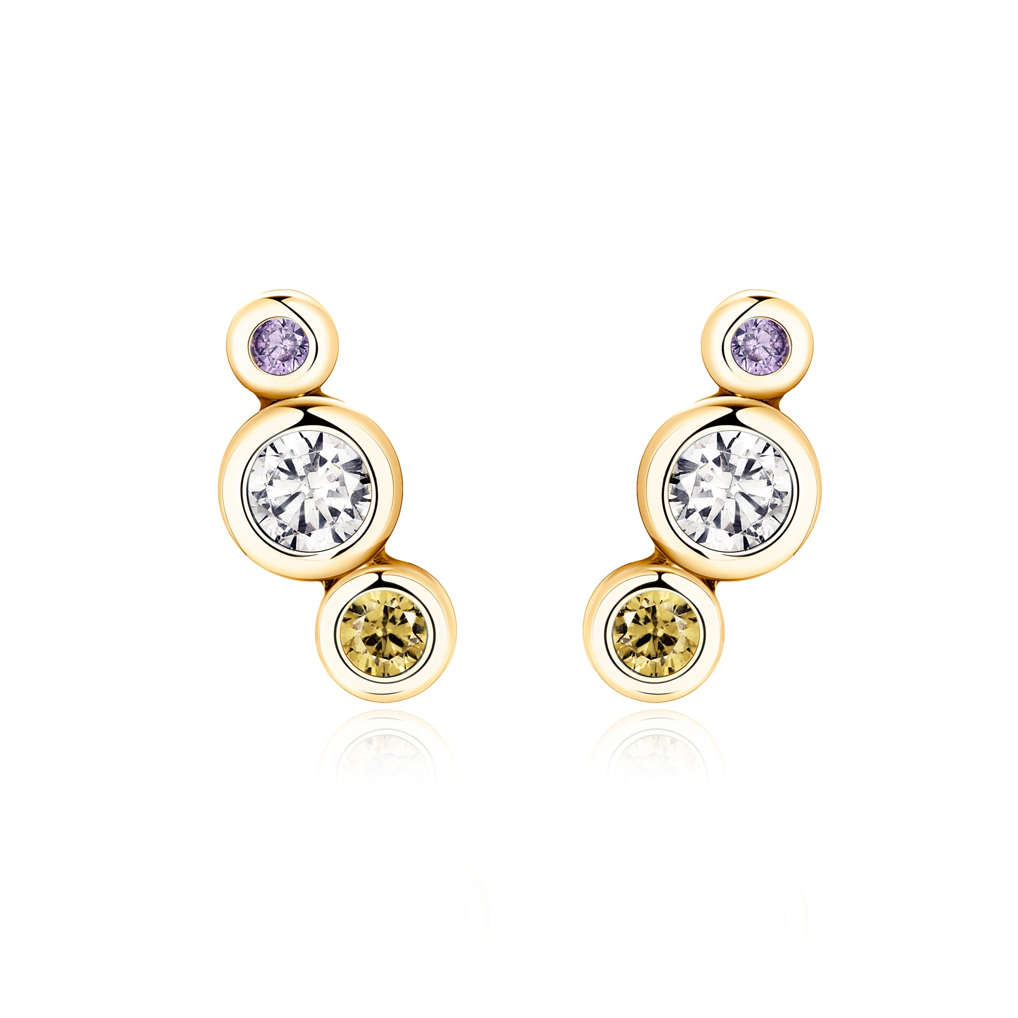 Boucles "Trois Lumineux" - LaMaisonDesBijoux
