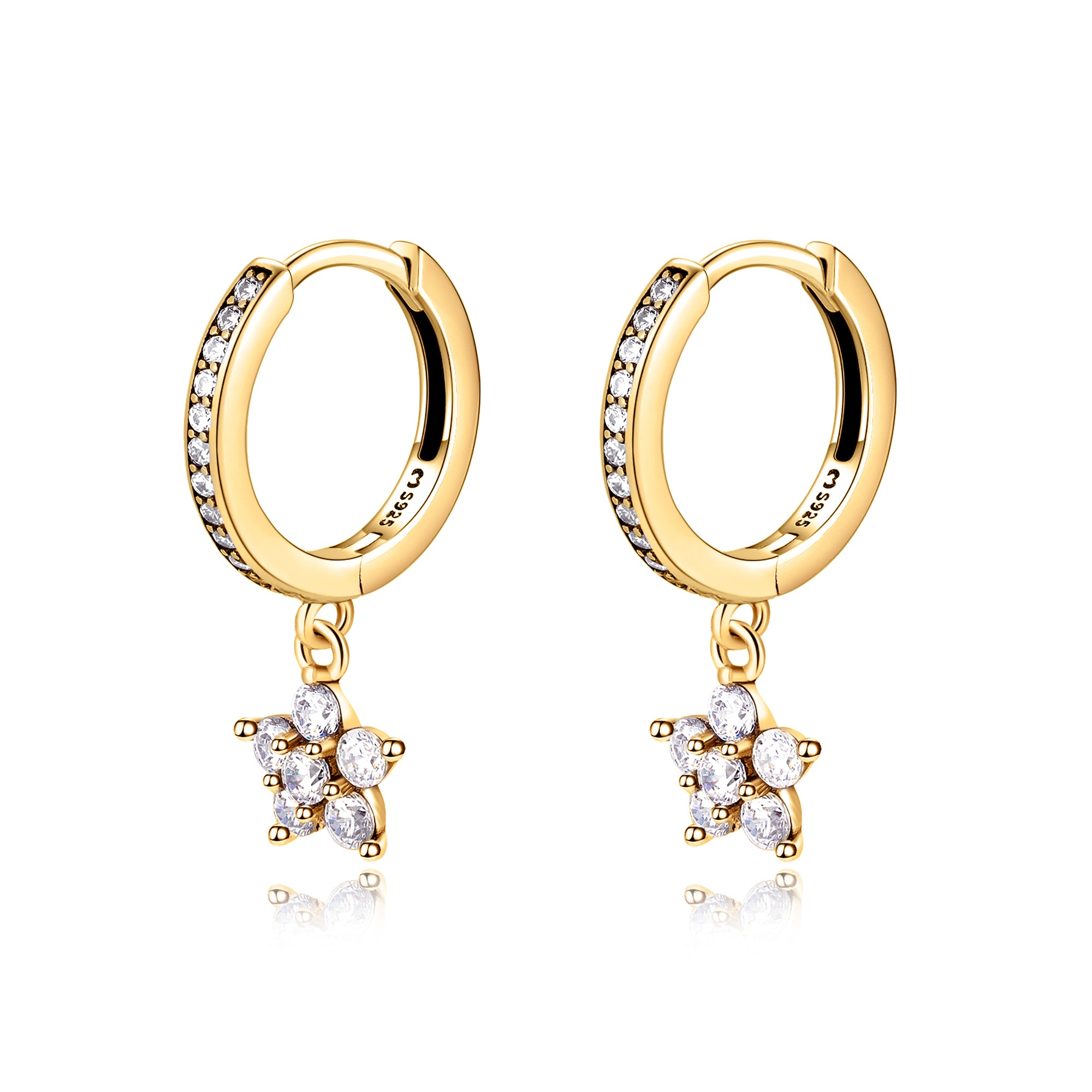 Boucles "Petite Fleur Brillante" - LaMaisonDesBijoux