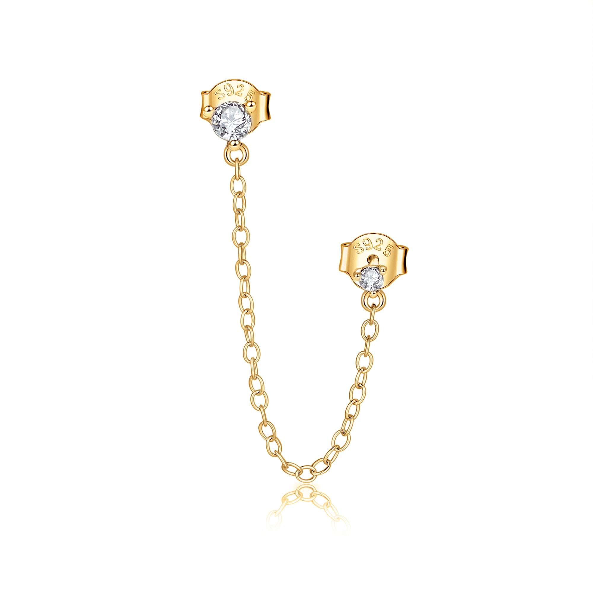 Boucle "Chaîne Zircone" - LaMaisonDesBijoux
