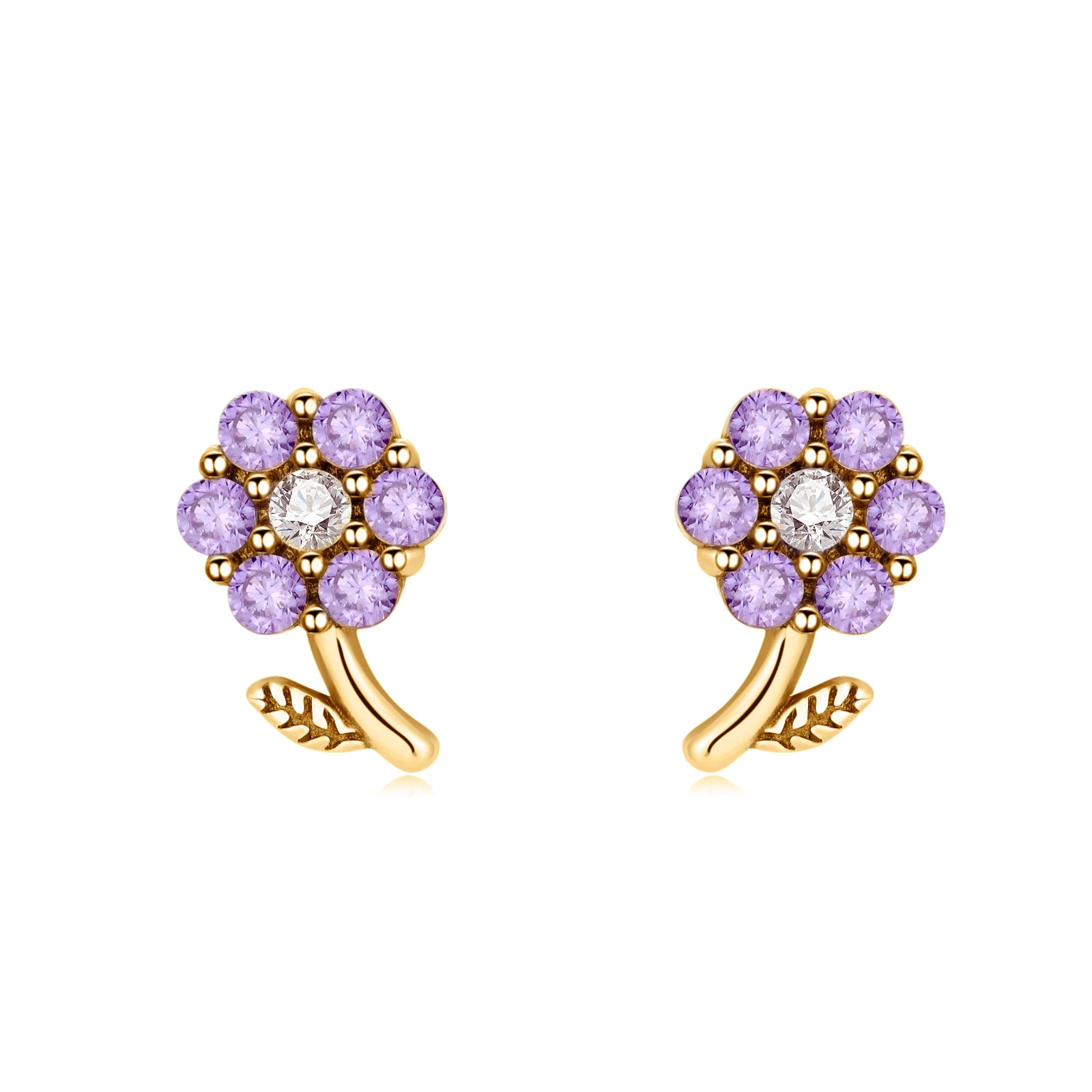 Boucles "Fleur Violette" - LaMaisonDesBijoux
