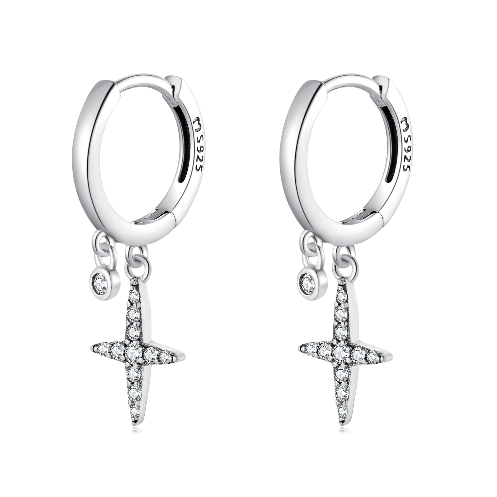 Boucles "Croix Brillante" - LaMaisonDesBijoux