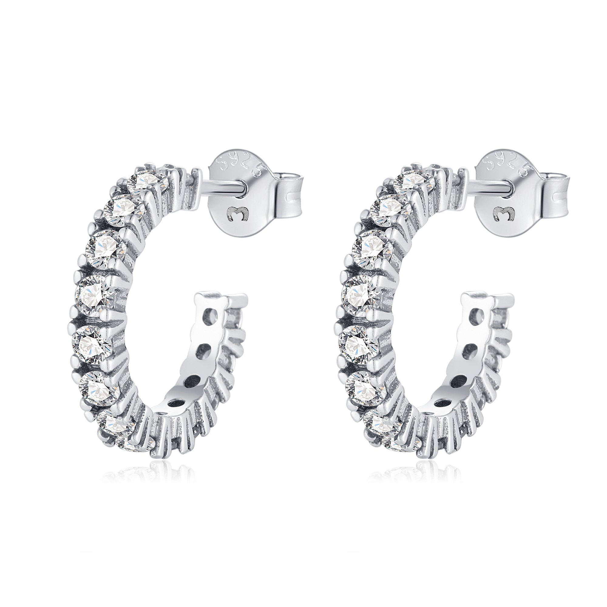 Boucles "Zircone Blanche" - LaMaisonDesBijoux