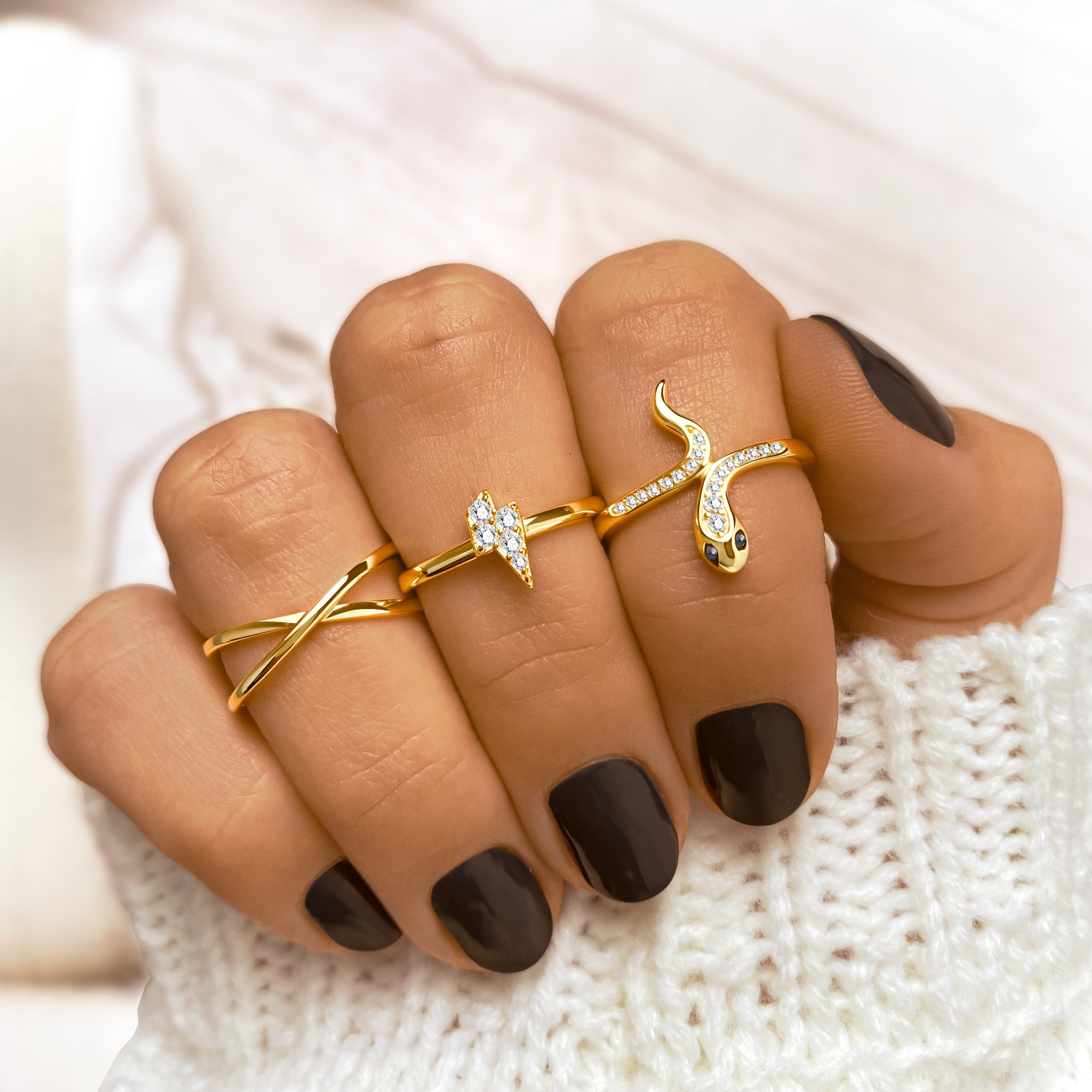 Bague Midi "Double" - LaMaisonDesBijoux