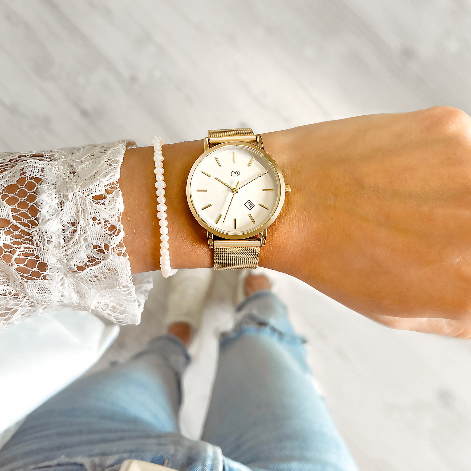 Montre "Marseille" ~ Or Blanc - LaMaisonDesBijoux