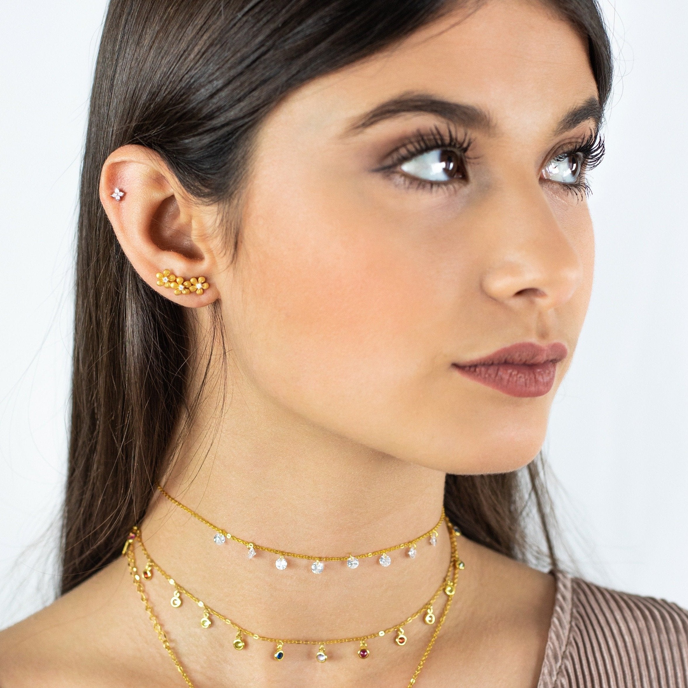 Boucles "Croix Cristal" - LaMaisonDesBijoux