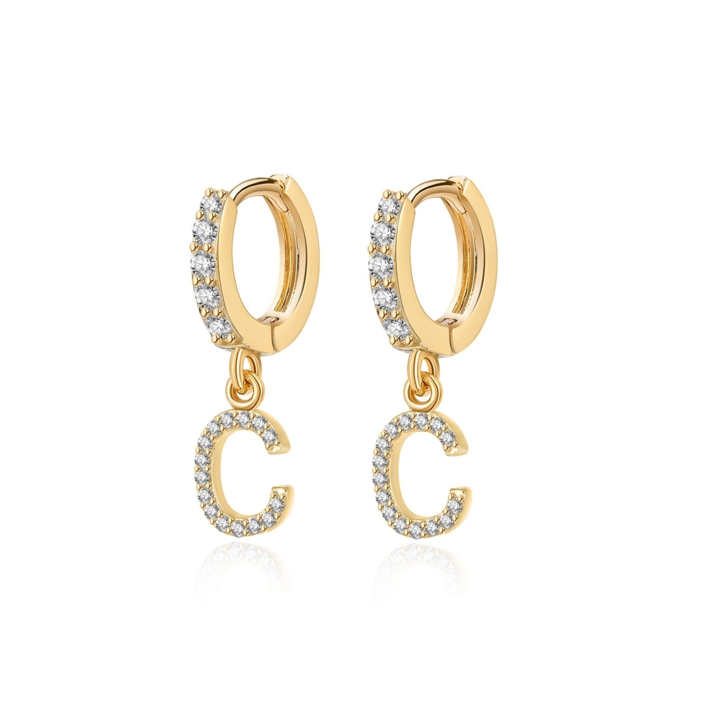 Boucles "Initiale Hoops" - LaMaisonDesBijoux