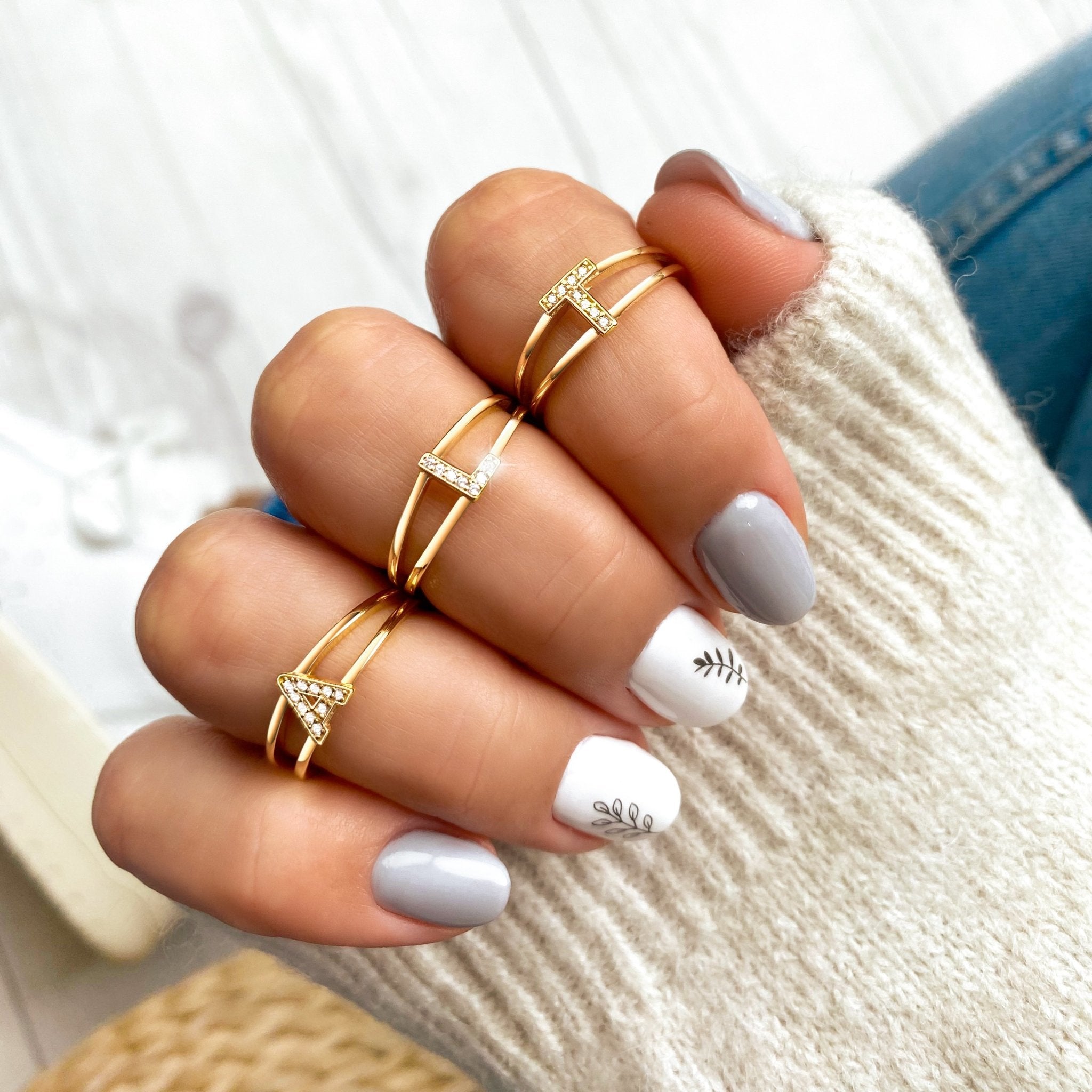 Bague "Initiales Dorées" - LaMaisonDesBijoux