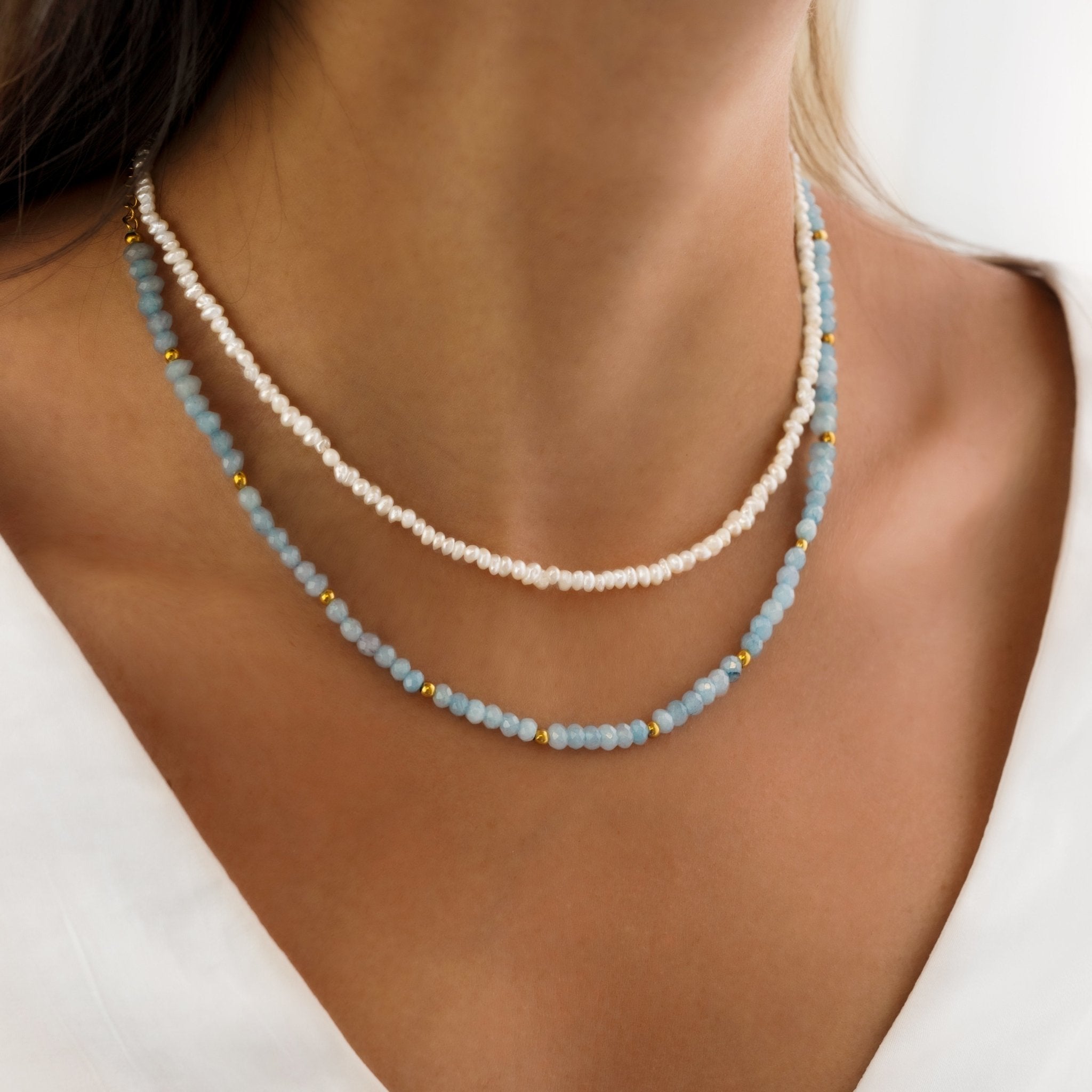 Collier "Été Bleu Bébé" - LaMaisonDesBijoux