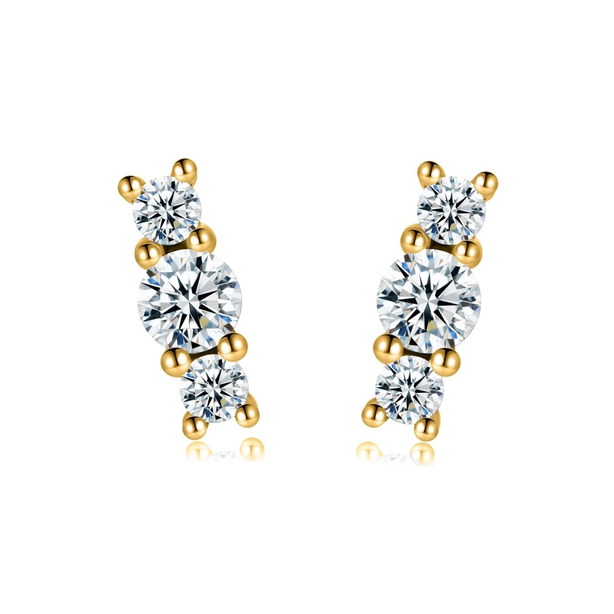 Boucles "Triple Zircone" - LaMaisonDesBijoux