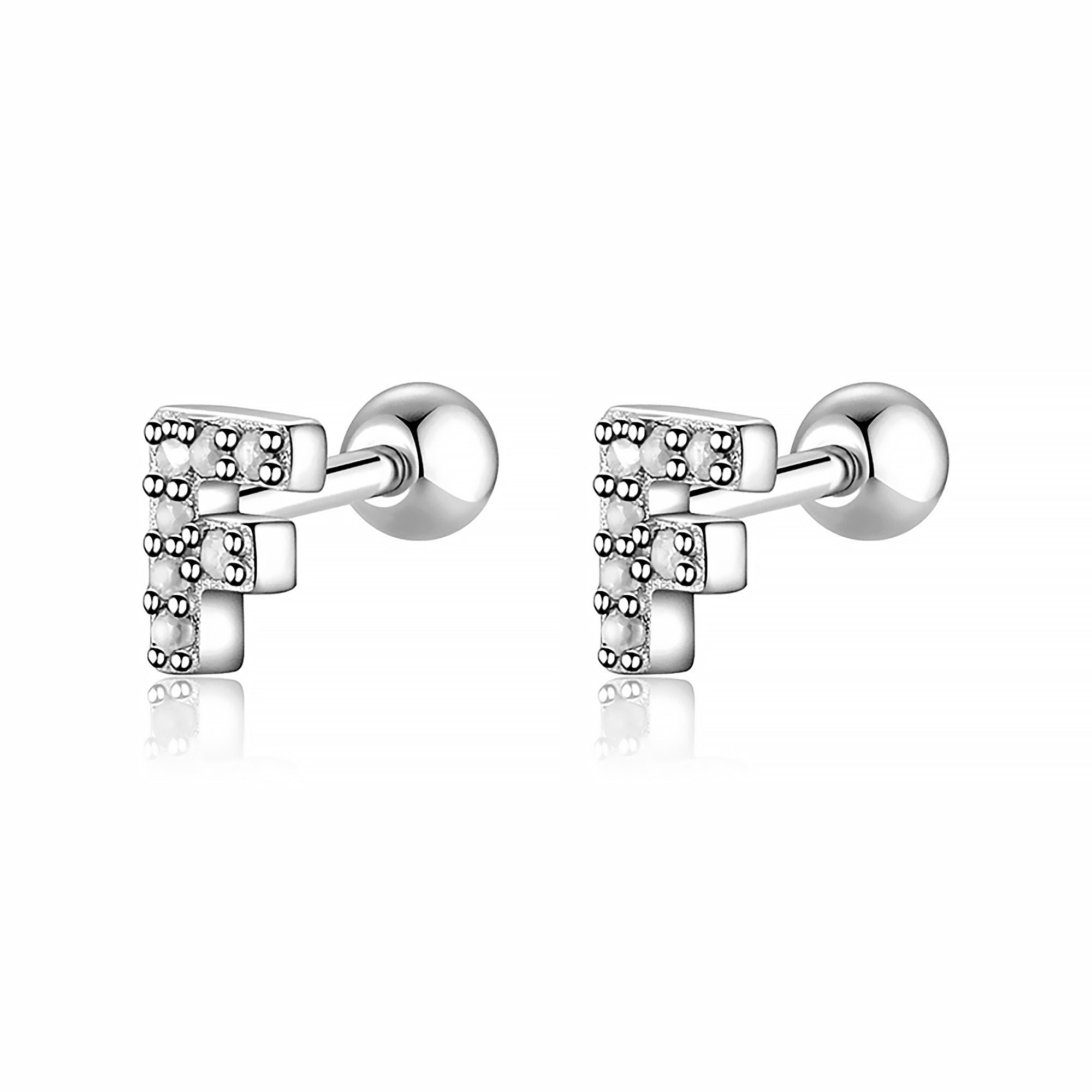 Boucle "Lettres Blanches" - LaMaisonDesBijoux
