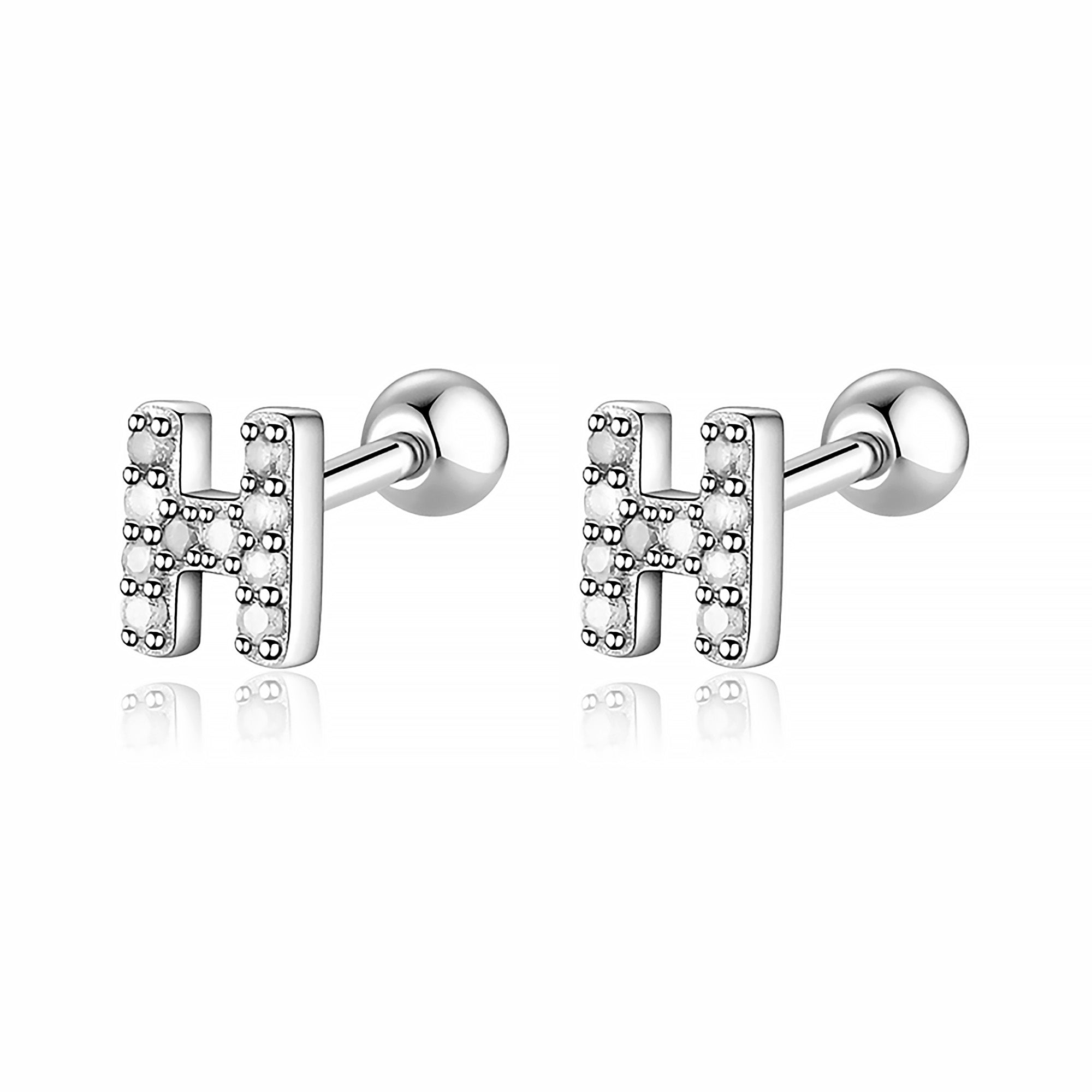 Boucle "Lettres Blanches" - LaMaisonDesBijoux
