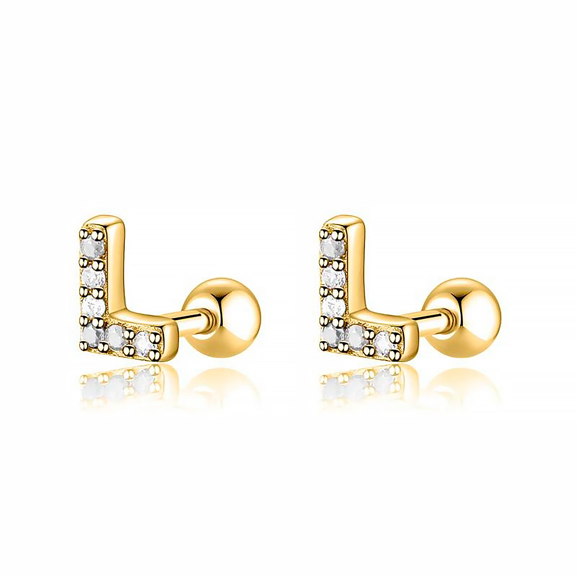 Boucle "Lettres Blanches" - LaMaisonDesBijoux
