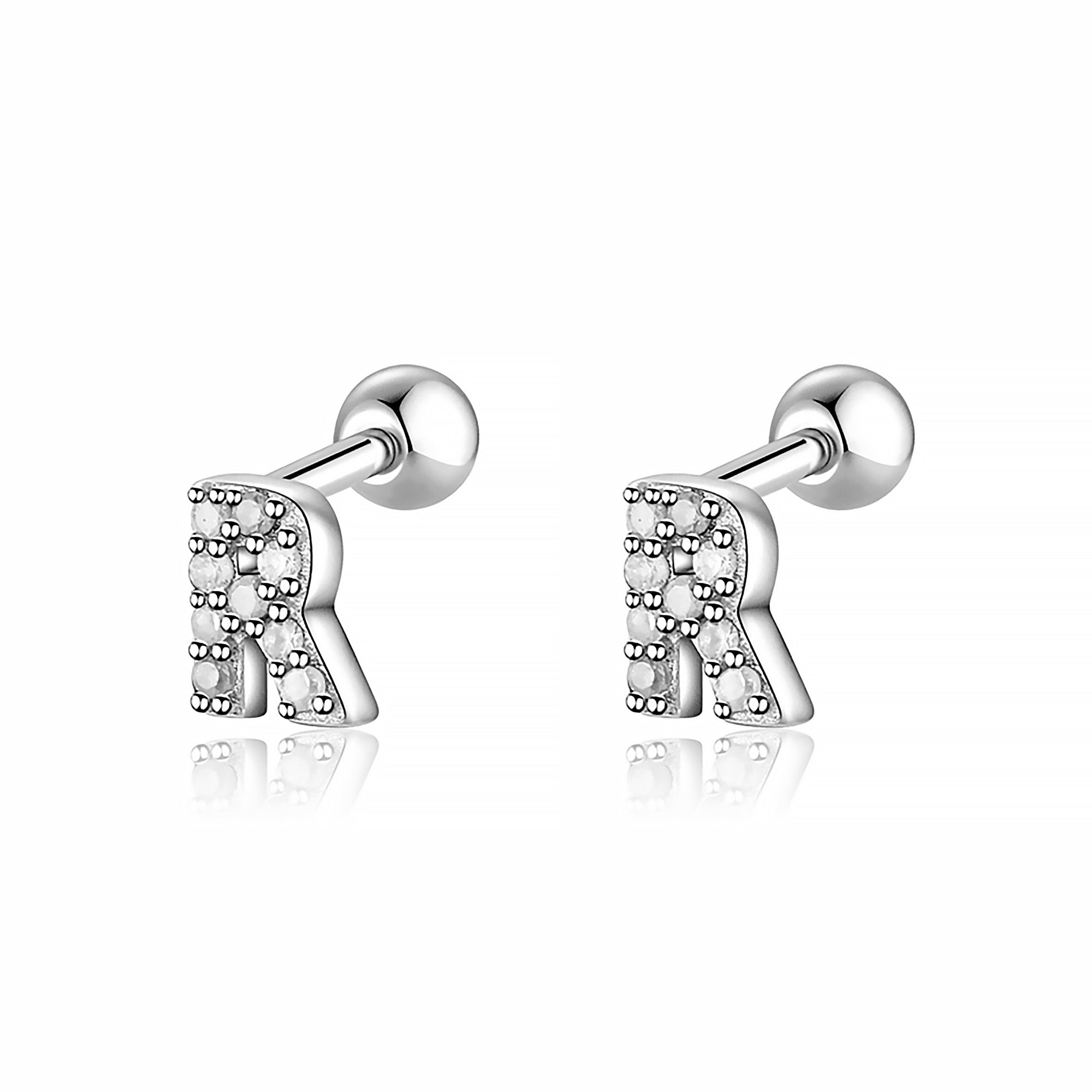 Boucle "Lettres Blanches" - LaMaisonDesBijoux