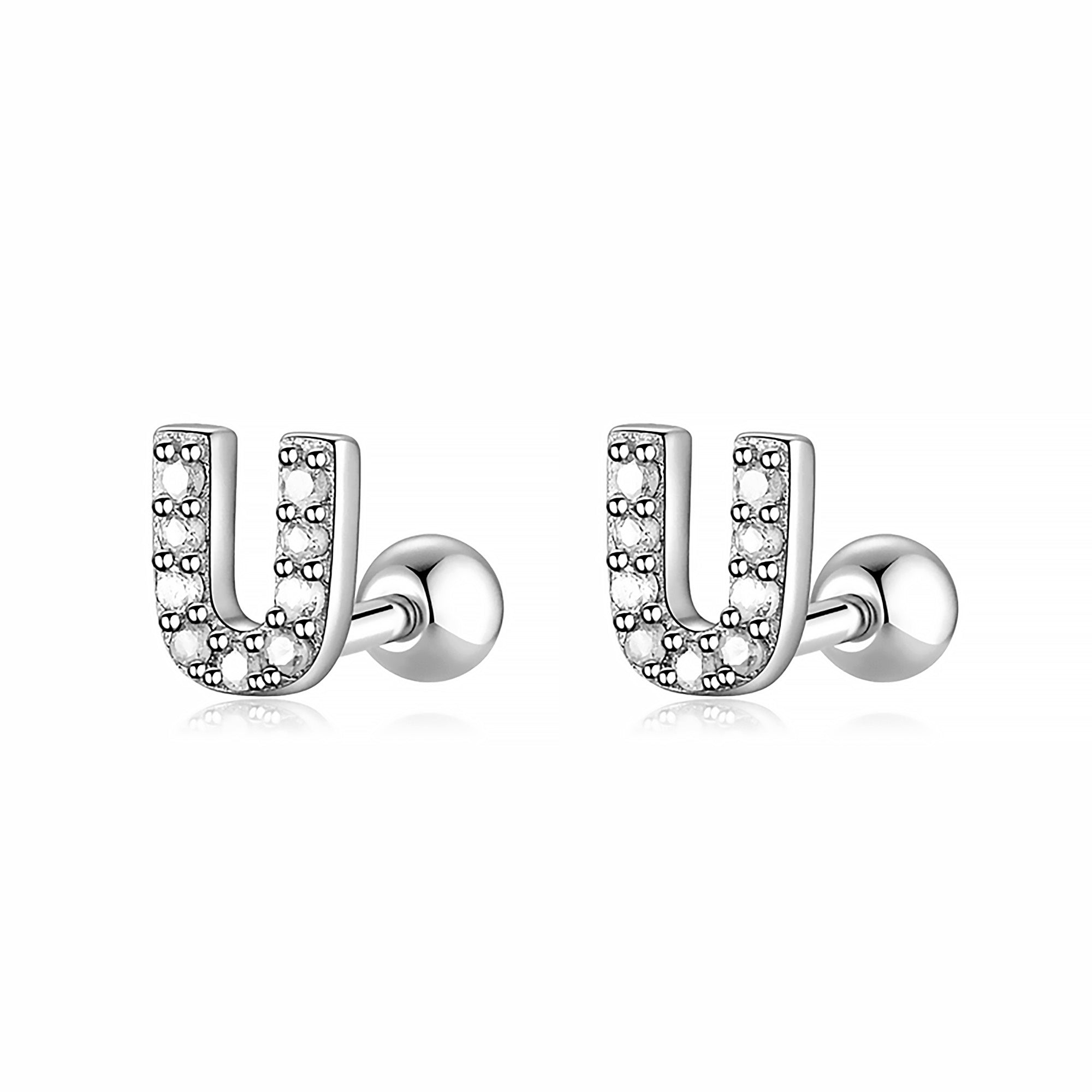 Boucle "Lettres Blanches" - LaMaisonDesBijoux