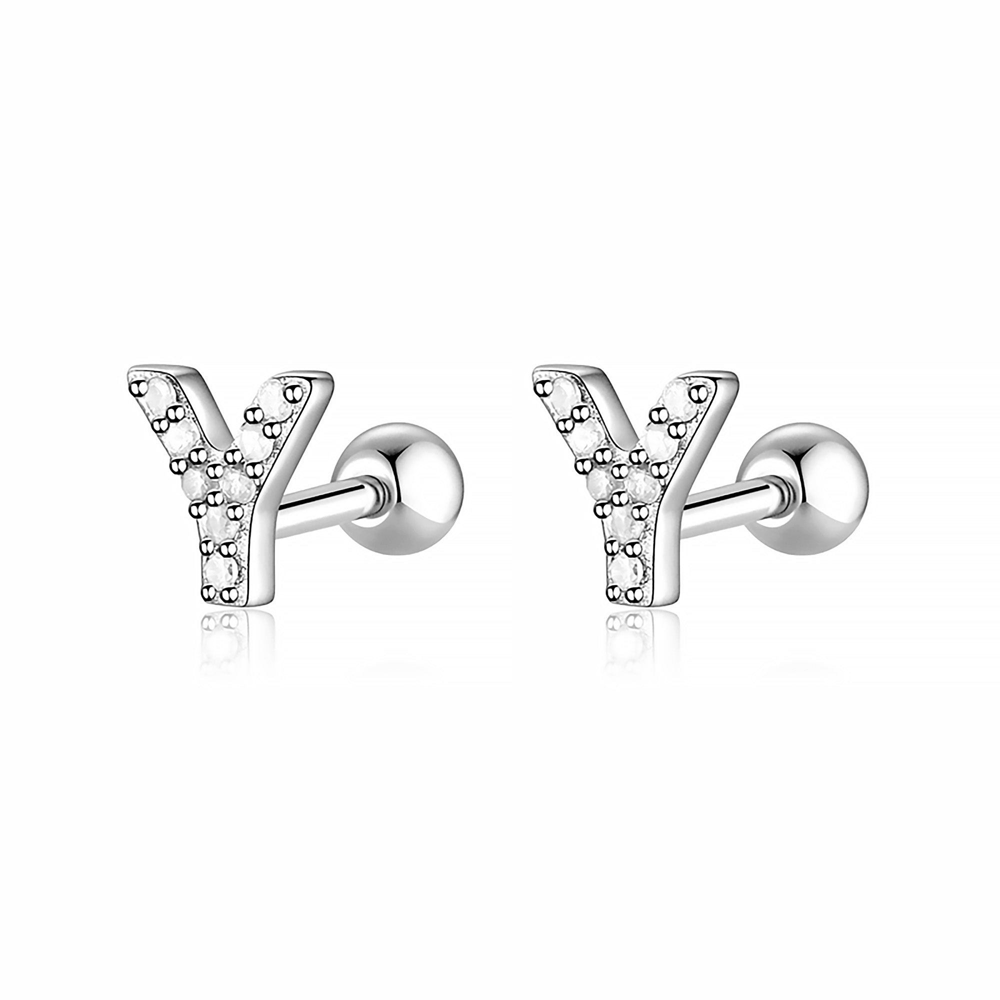 Boucle "Lettres Blanches" - LaMaisonDesBijoux