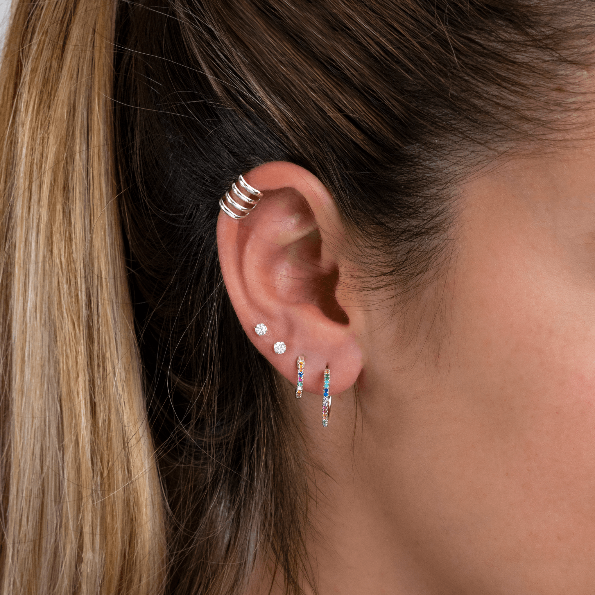 Boucles "Demi-anneau Couleurs" - LaMaisonDesBijoux