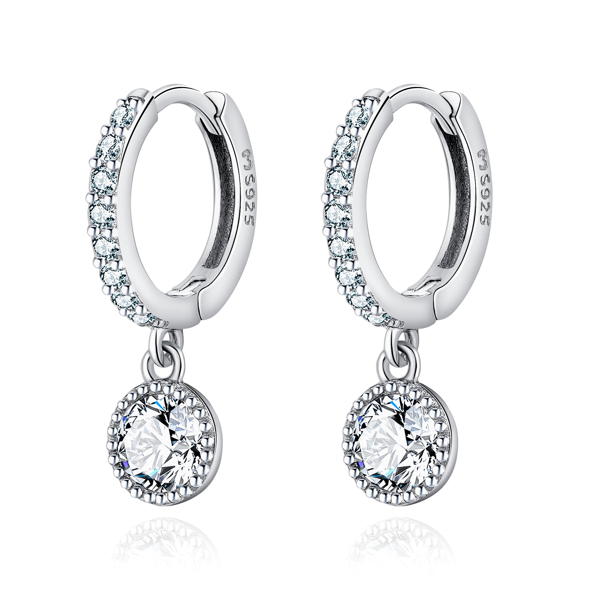Boucles "Zircone Circulaire" - LaMaisonDesBijoux