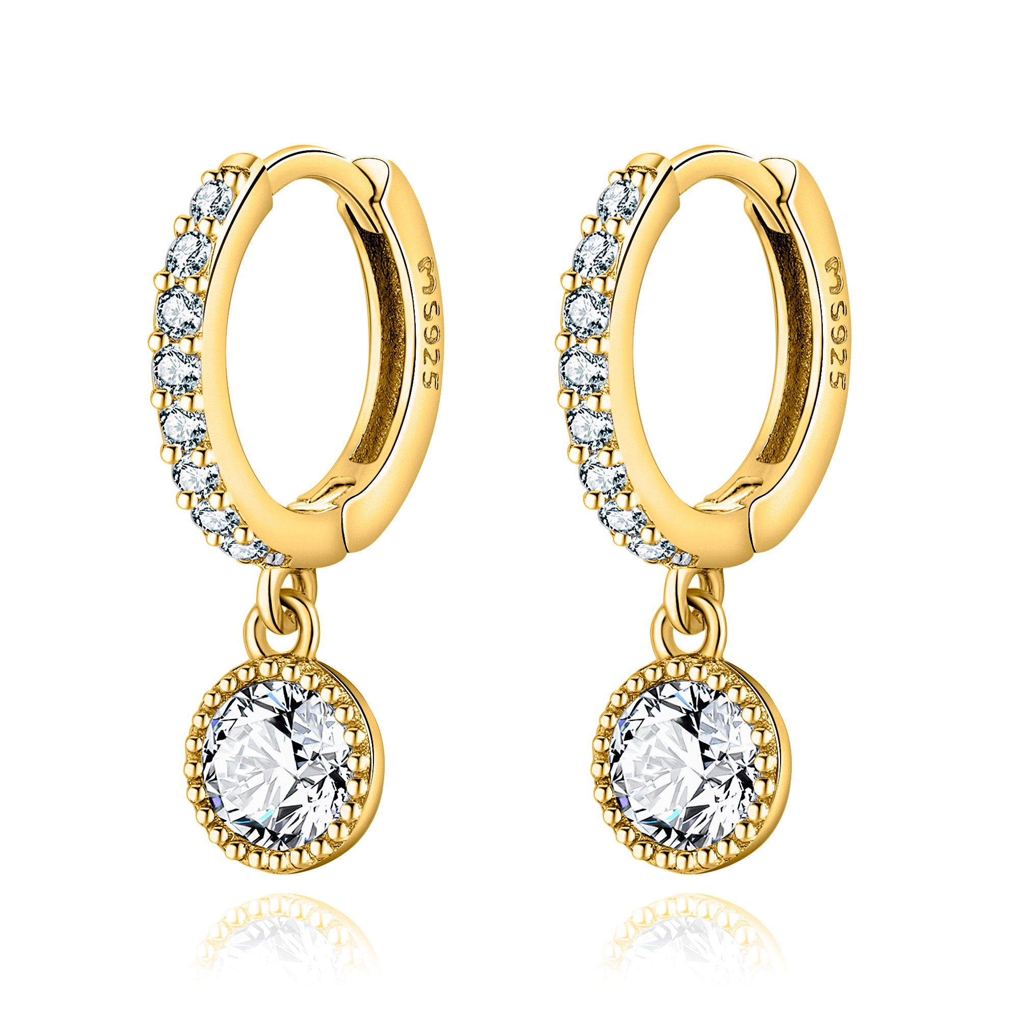 Boucles "Zircone Circulaire" - LaMaisonDesBijoux