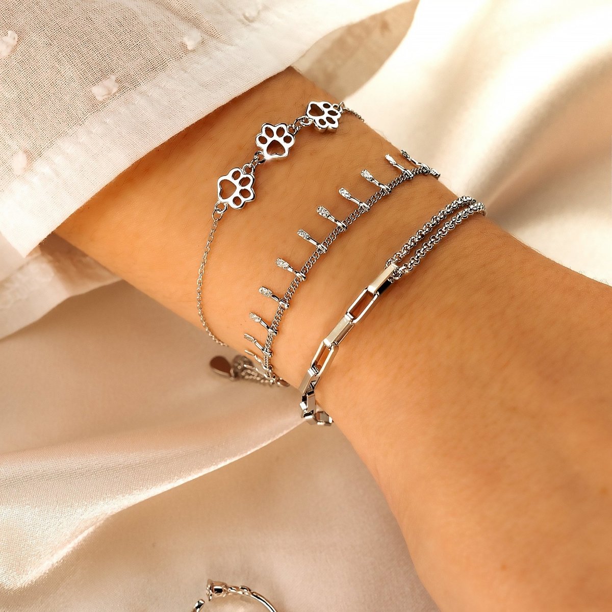Bracelet "Trio d'Empreintes" - LaMaisonDesBijoux